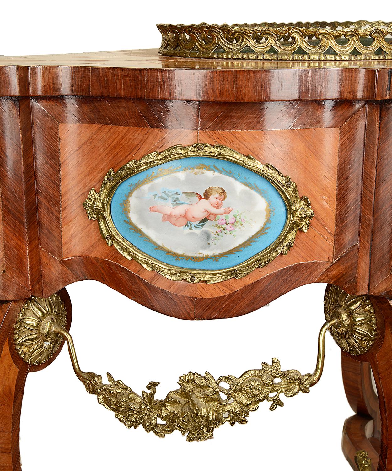 Porcelain 19th Century French Console Table or Jardinière For Sale