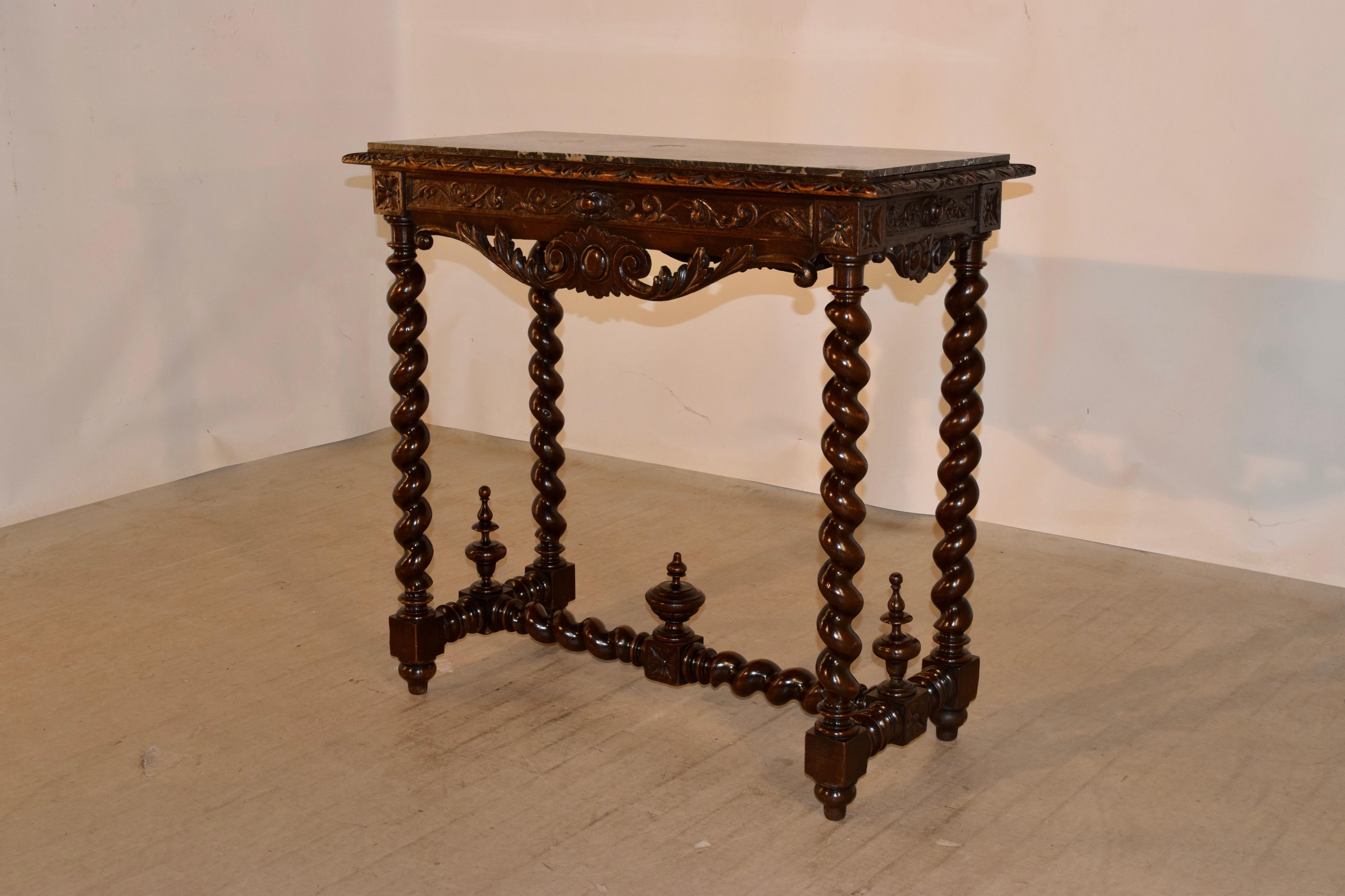 Napoleon III 19th Century French Console Table with Marble Top