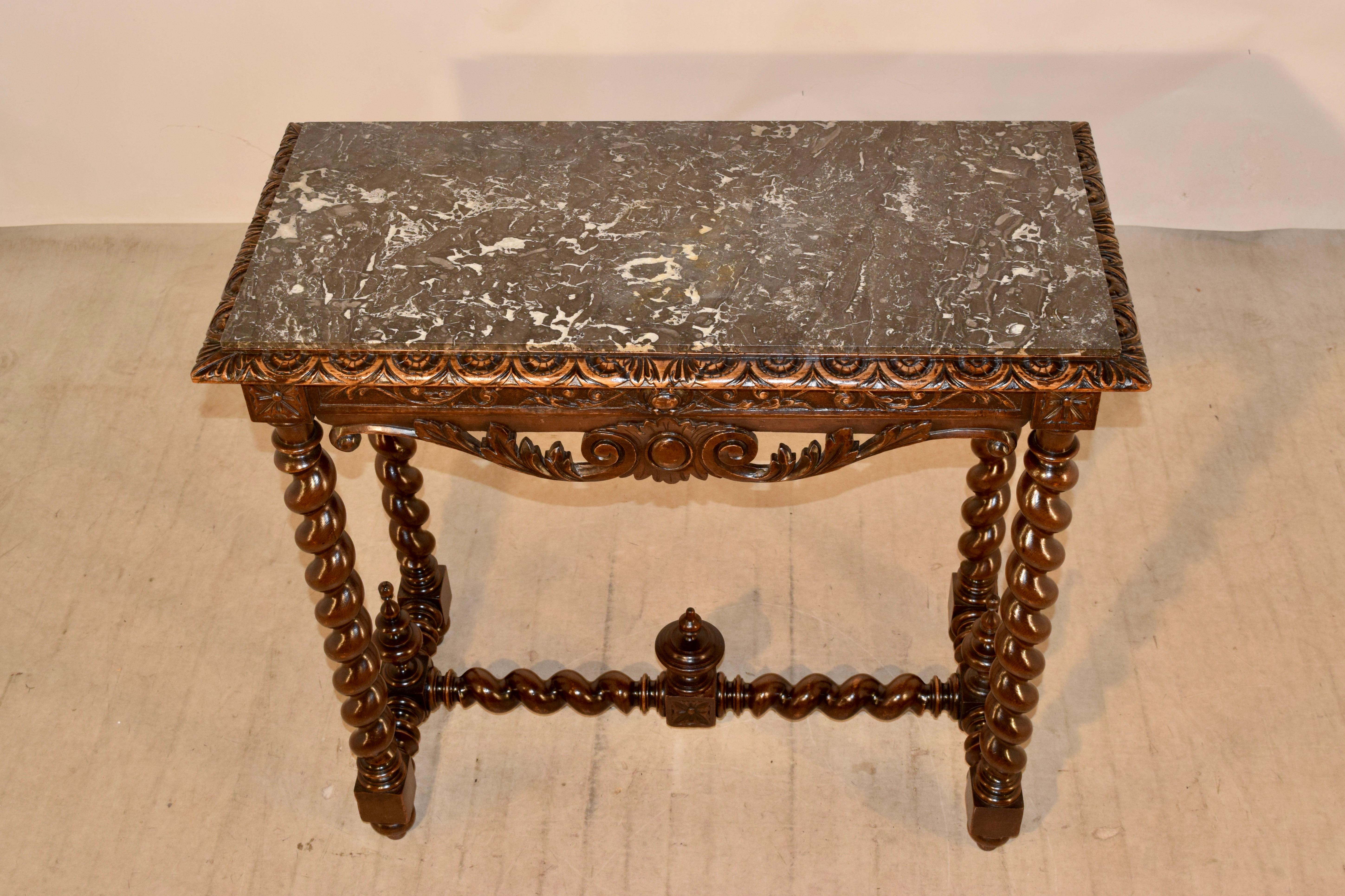 19th Century French Console Table with Marble Top 1