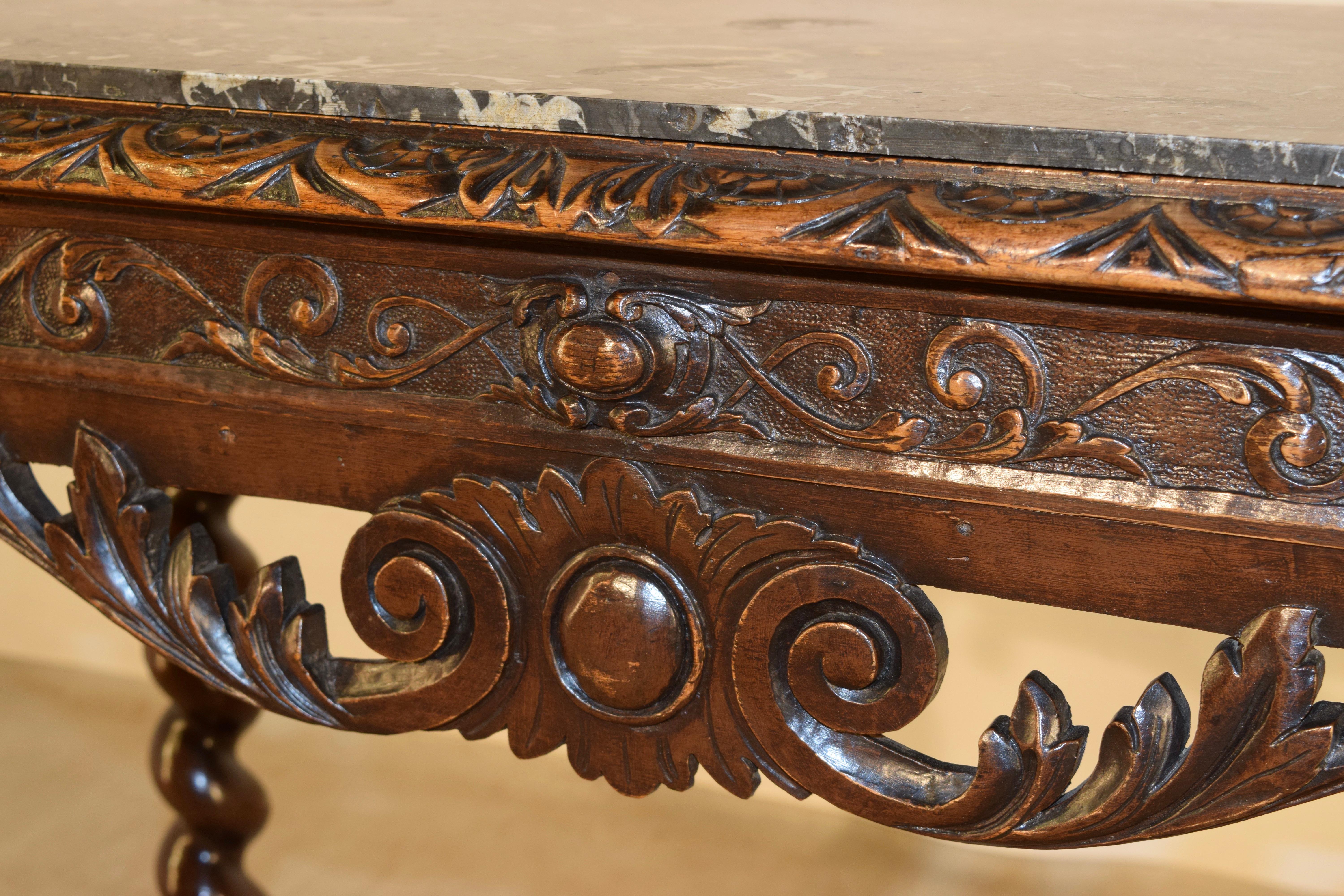 19th Century French Console Table with Marble Top 3