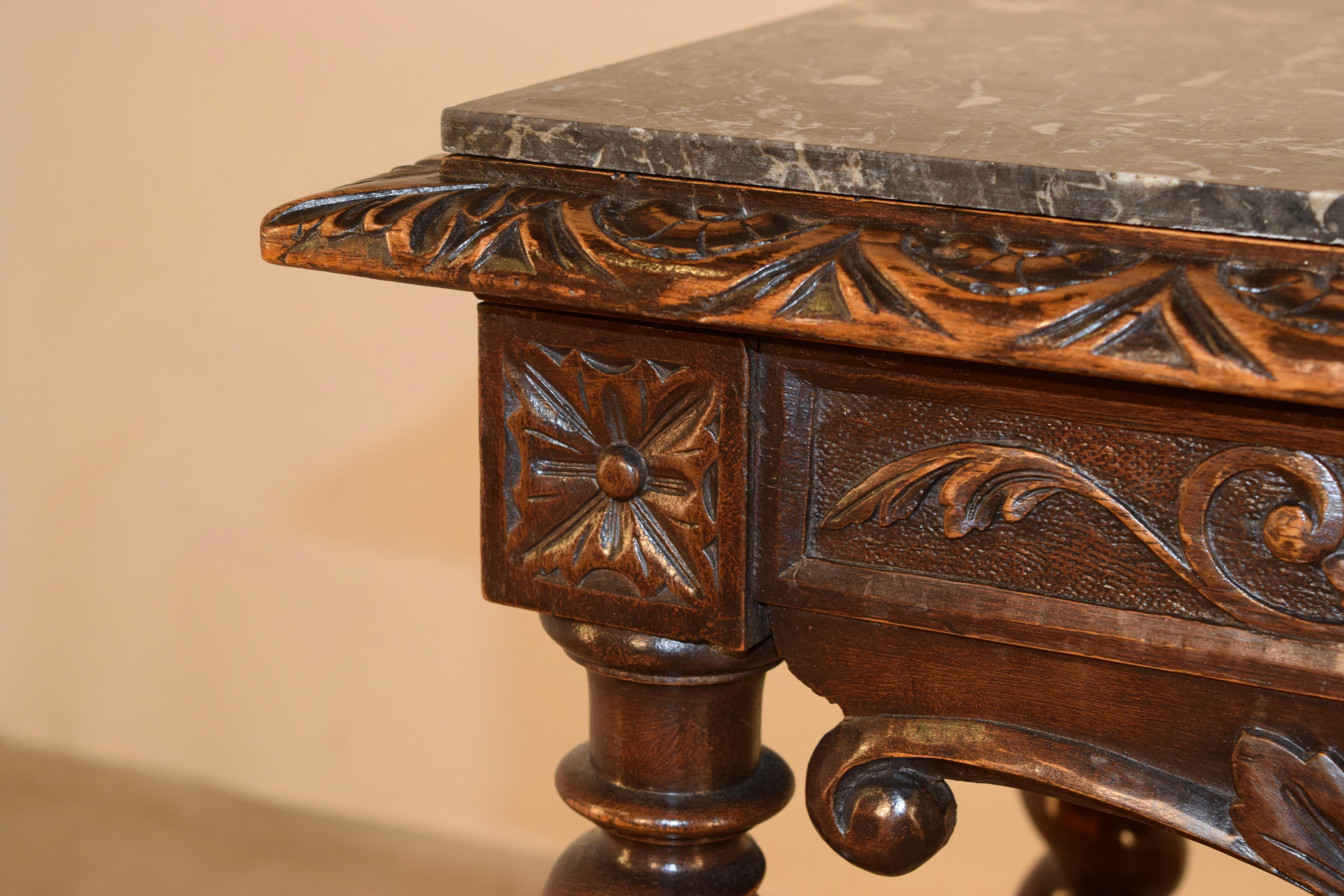 19th Century French Console Table with Marble Top 4