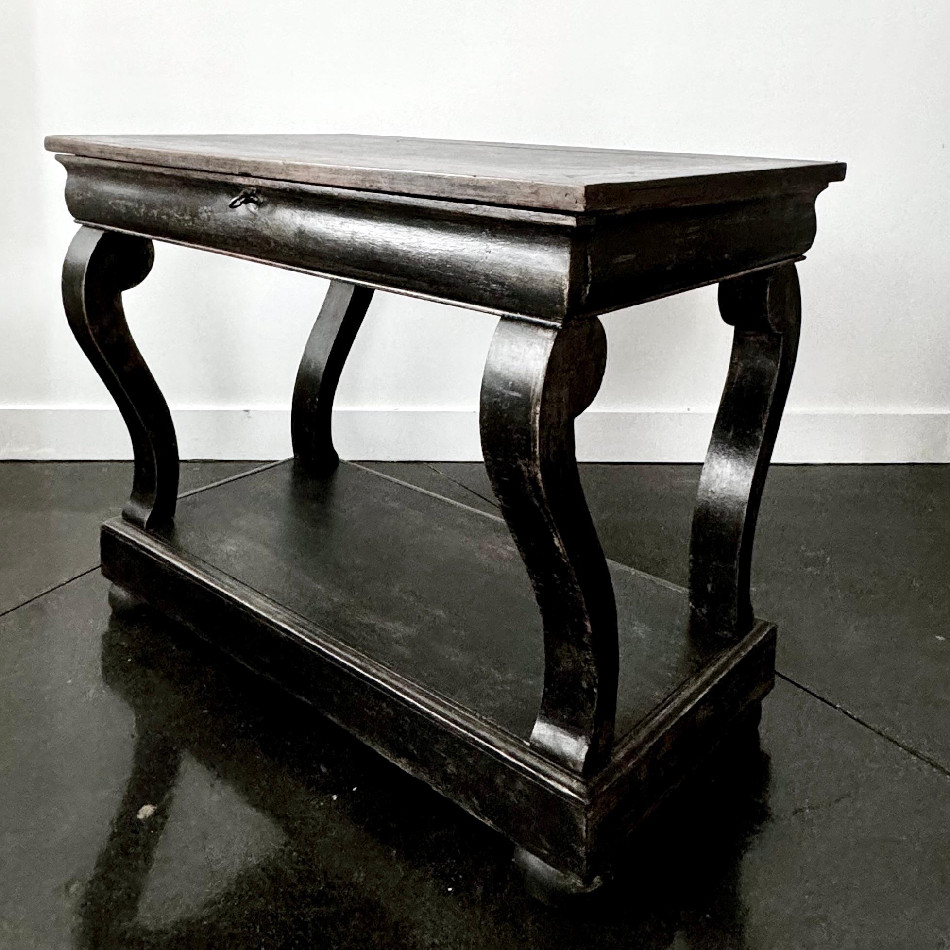 19th Century French Console With Drawer And Lower Shelf For Sale 3