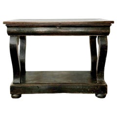 Antique 19th Century French Console With Drawer And Lower Shelf