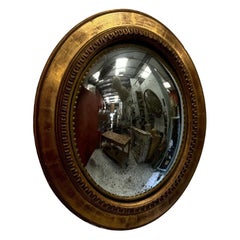 19. Jahrhundert Französisch konvexen Spiegel Original Giltwood