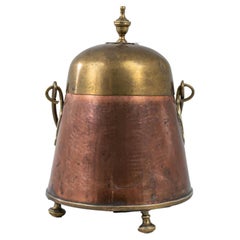 19th Century French Copper and Brass Pot