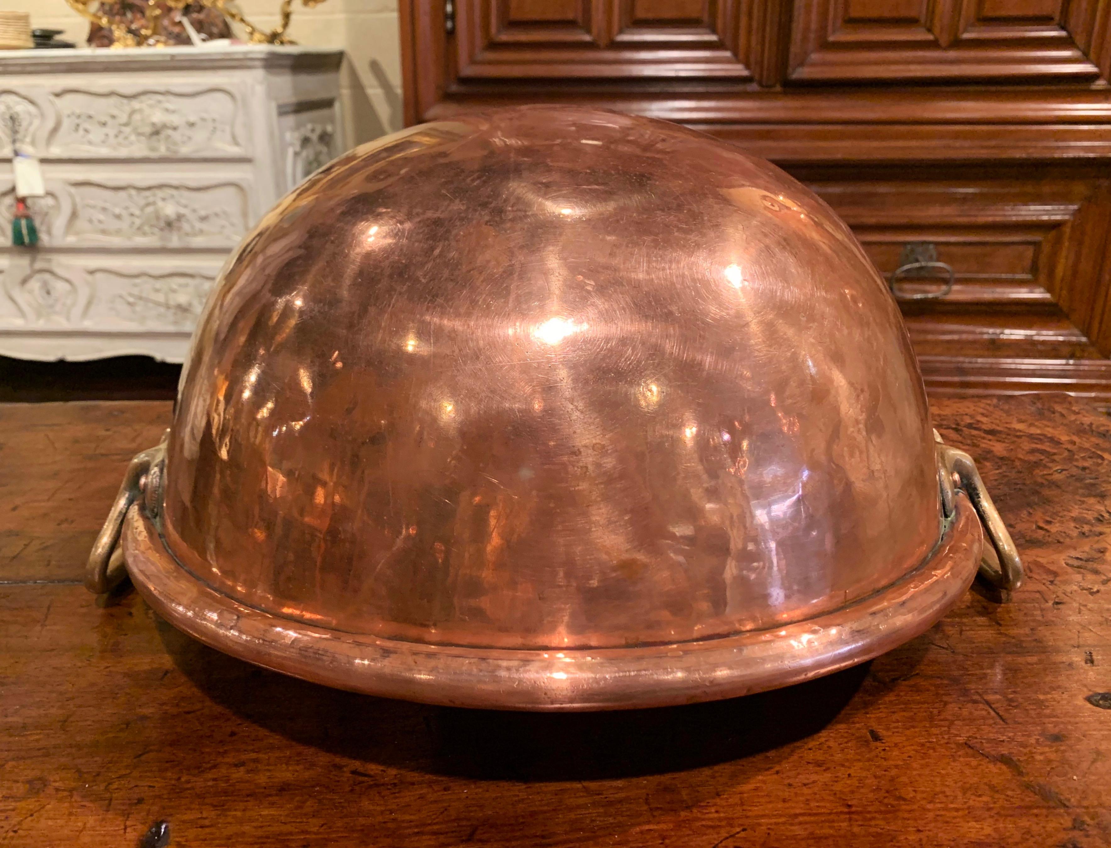 19th Century French Copper and Bronze Jelly Bowl from Normandy 2
