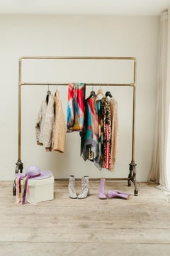 19th century French copper and castiron coatrack