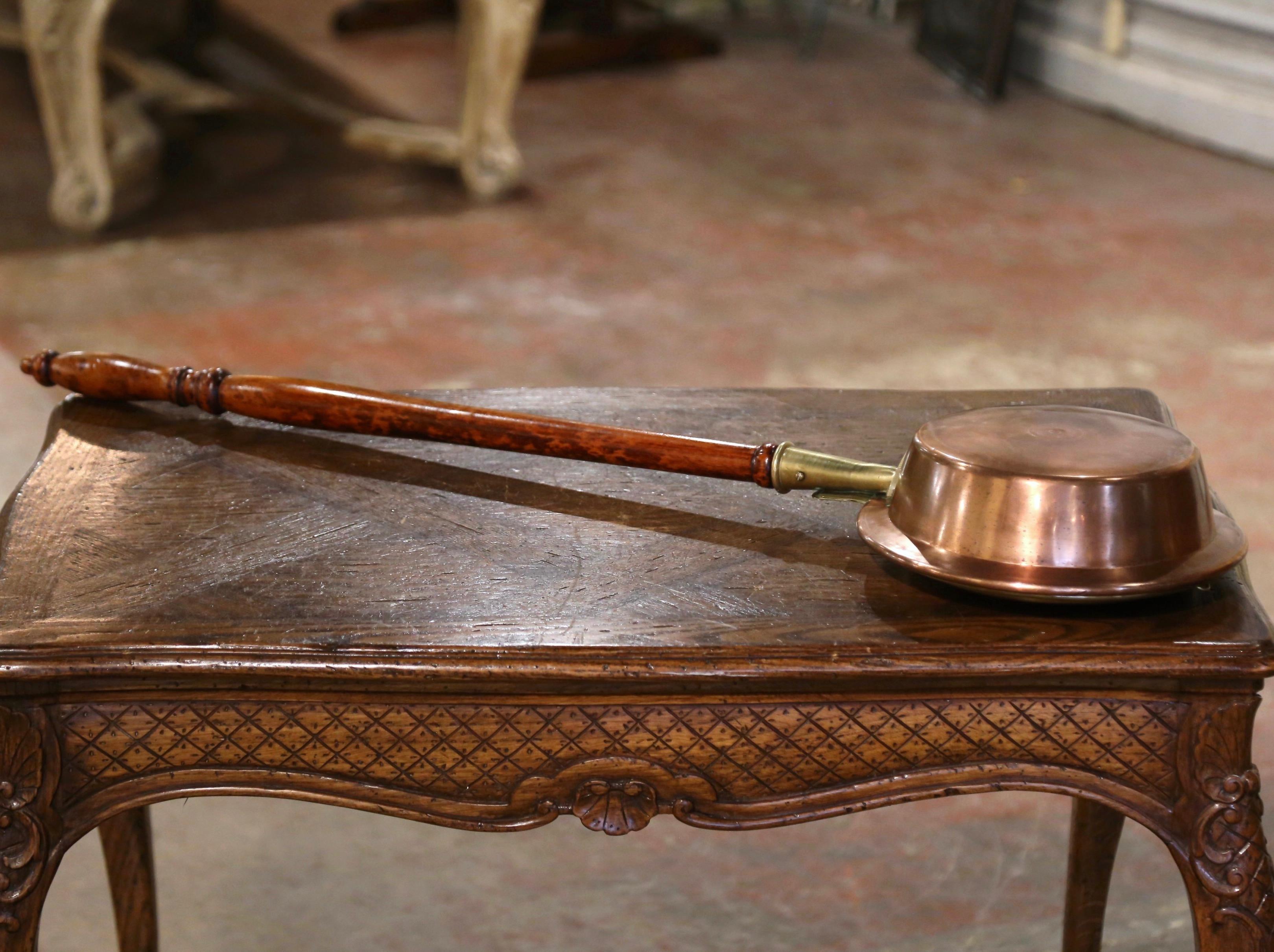 19th Century French Copper and Walnut 
