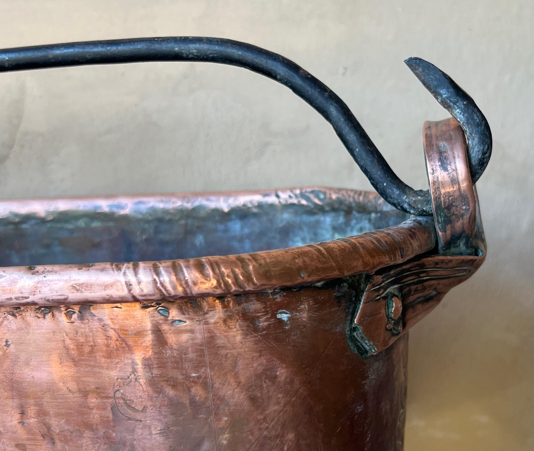 19th Century French Copper and Wrought Iron Fish Pan 2