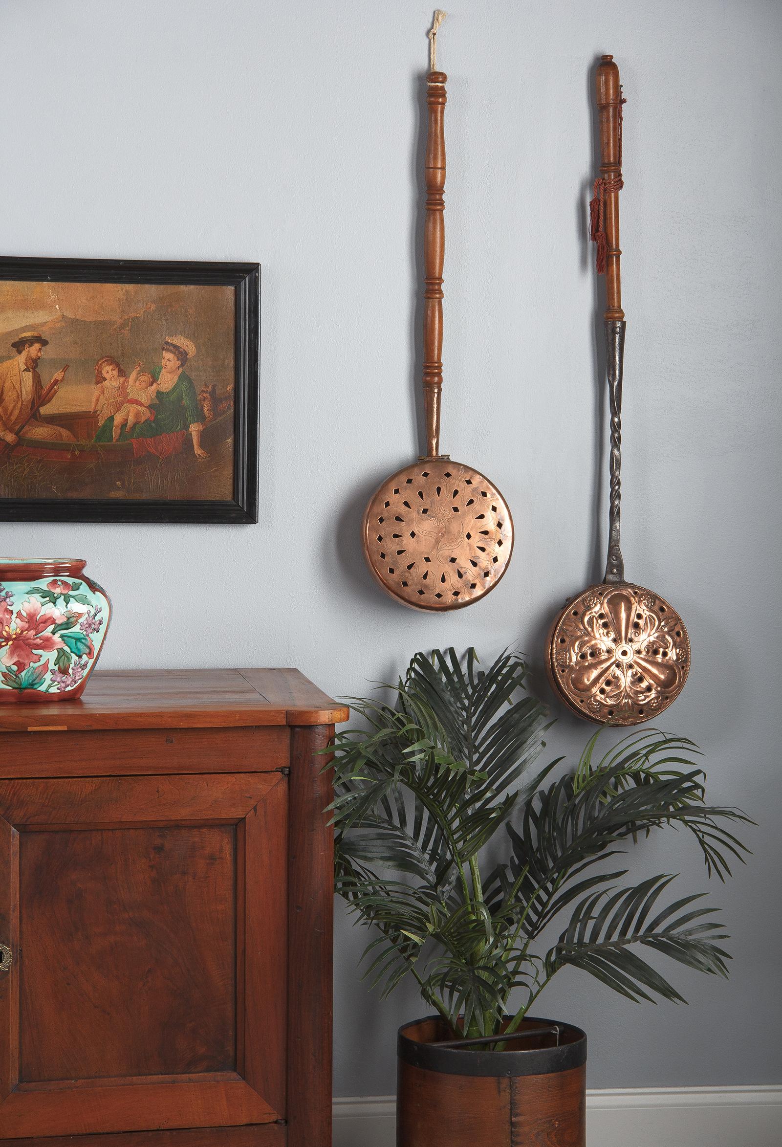 19th Century French Copper Bed Warmer 14