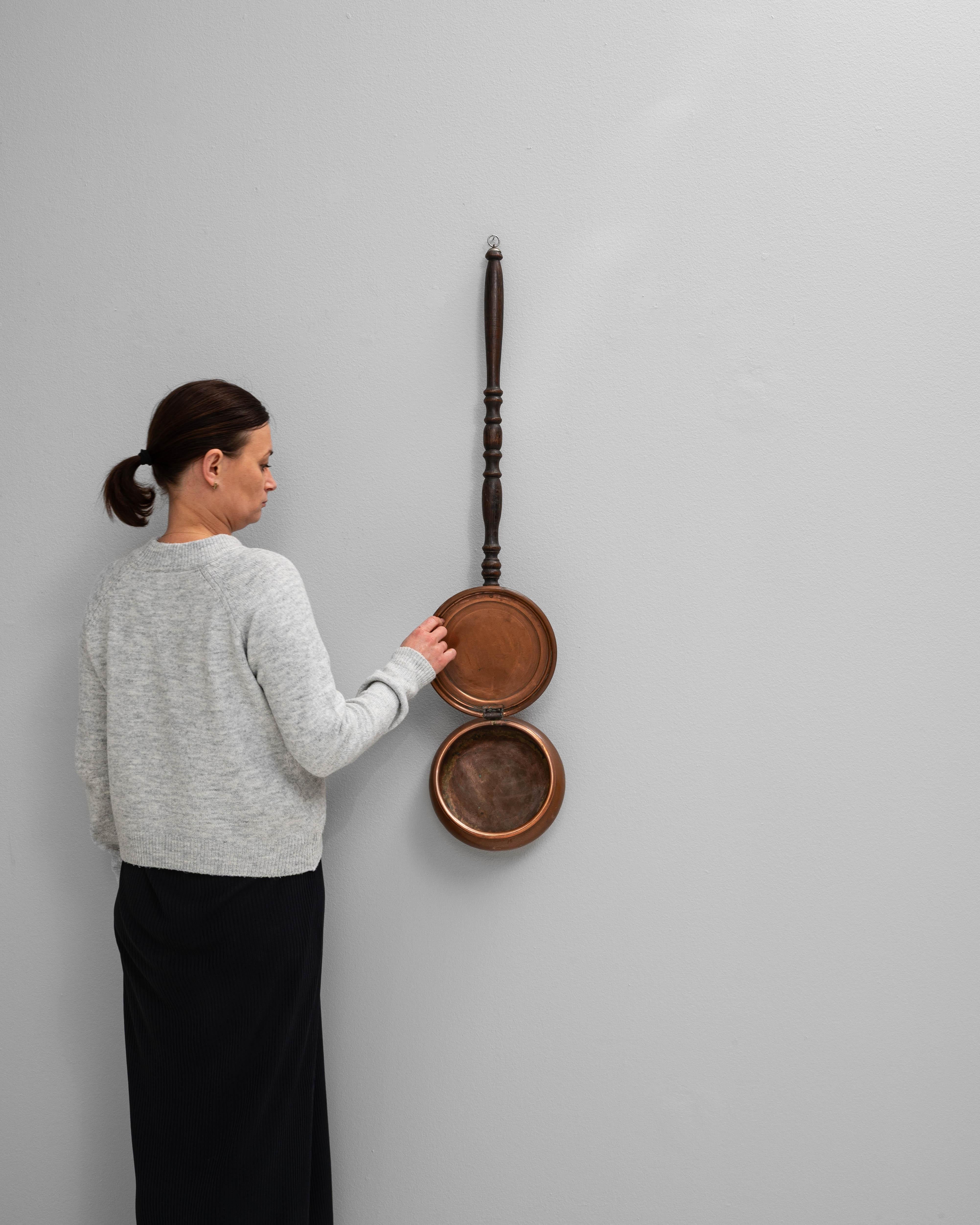 Français Chauffe-lit en cuivre français du 19e siècle en vente