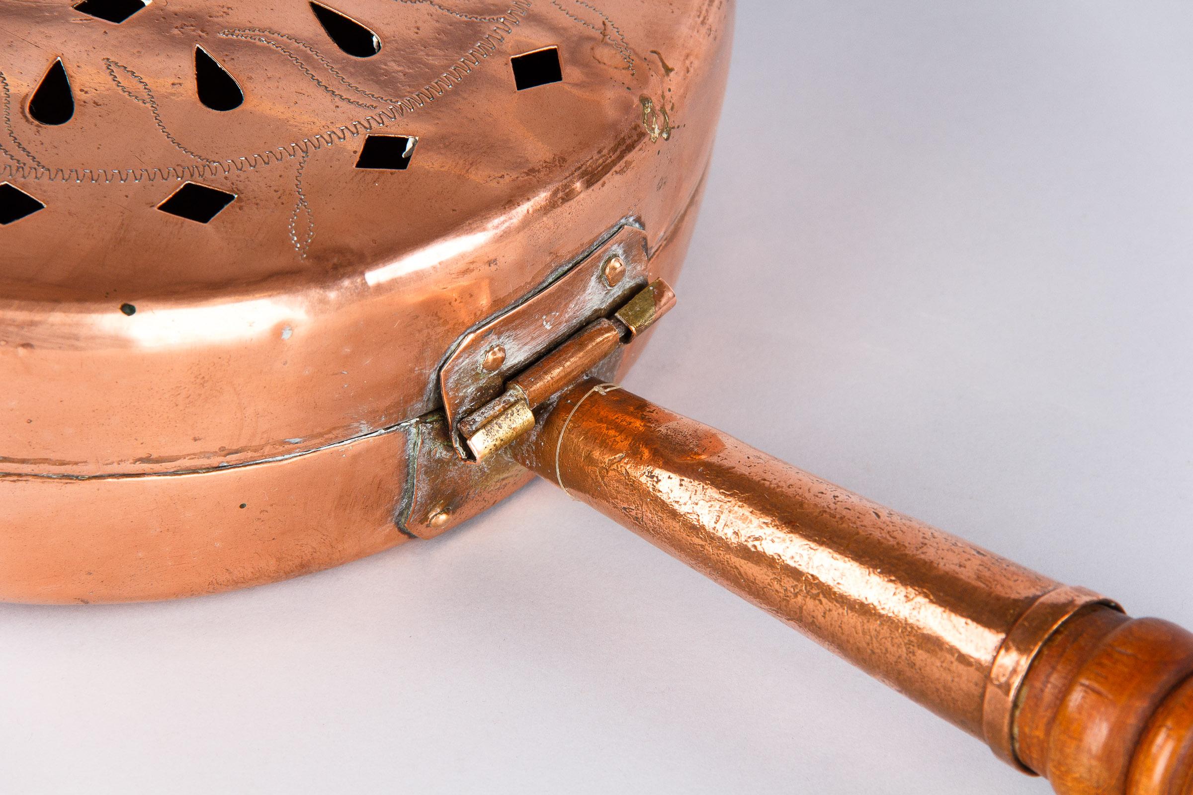 19th Century French Copper Bed Warmer 1