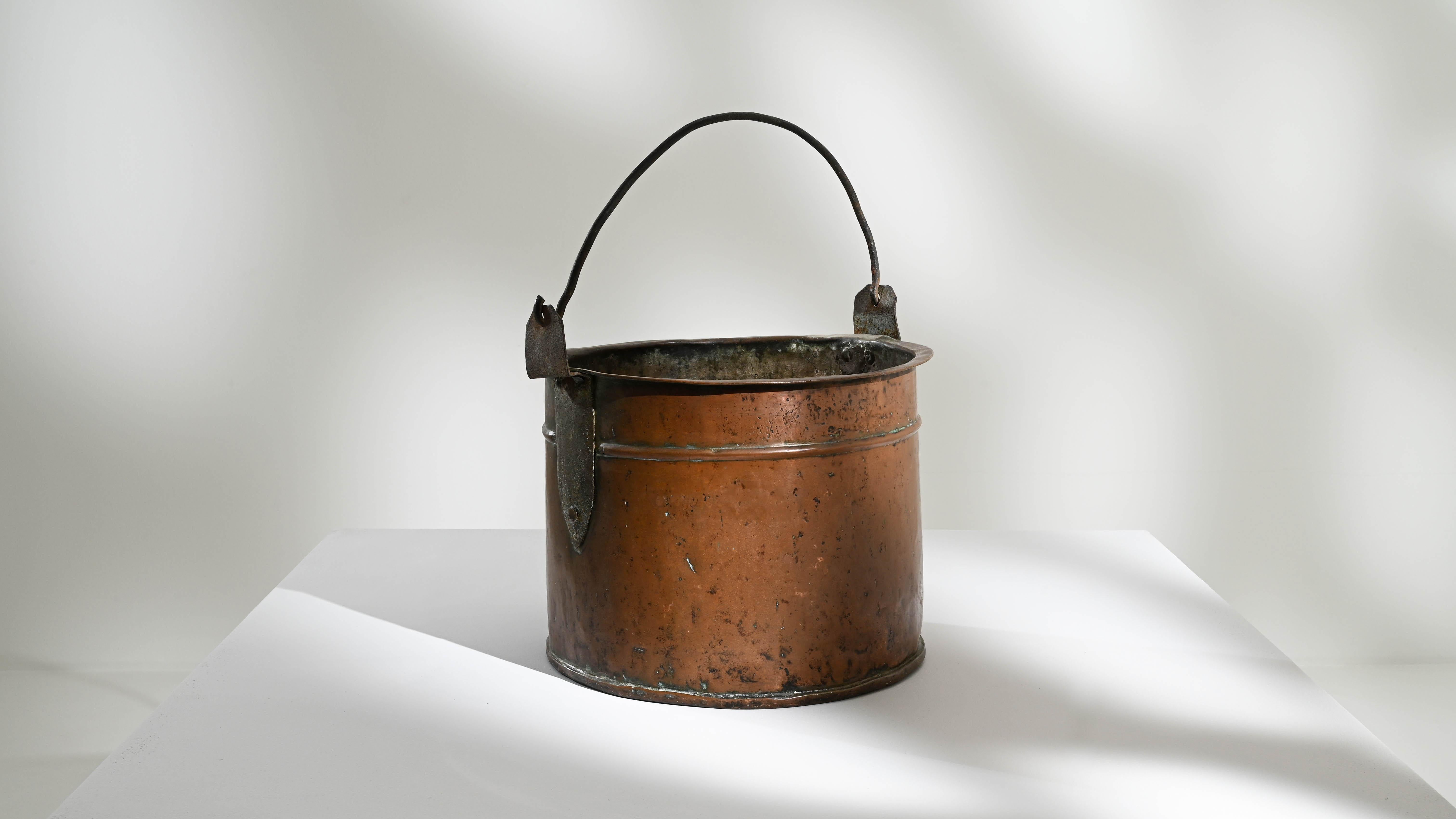 19th Century French Copper Bucket 2