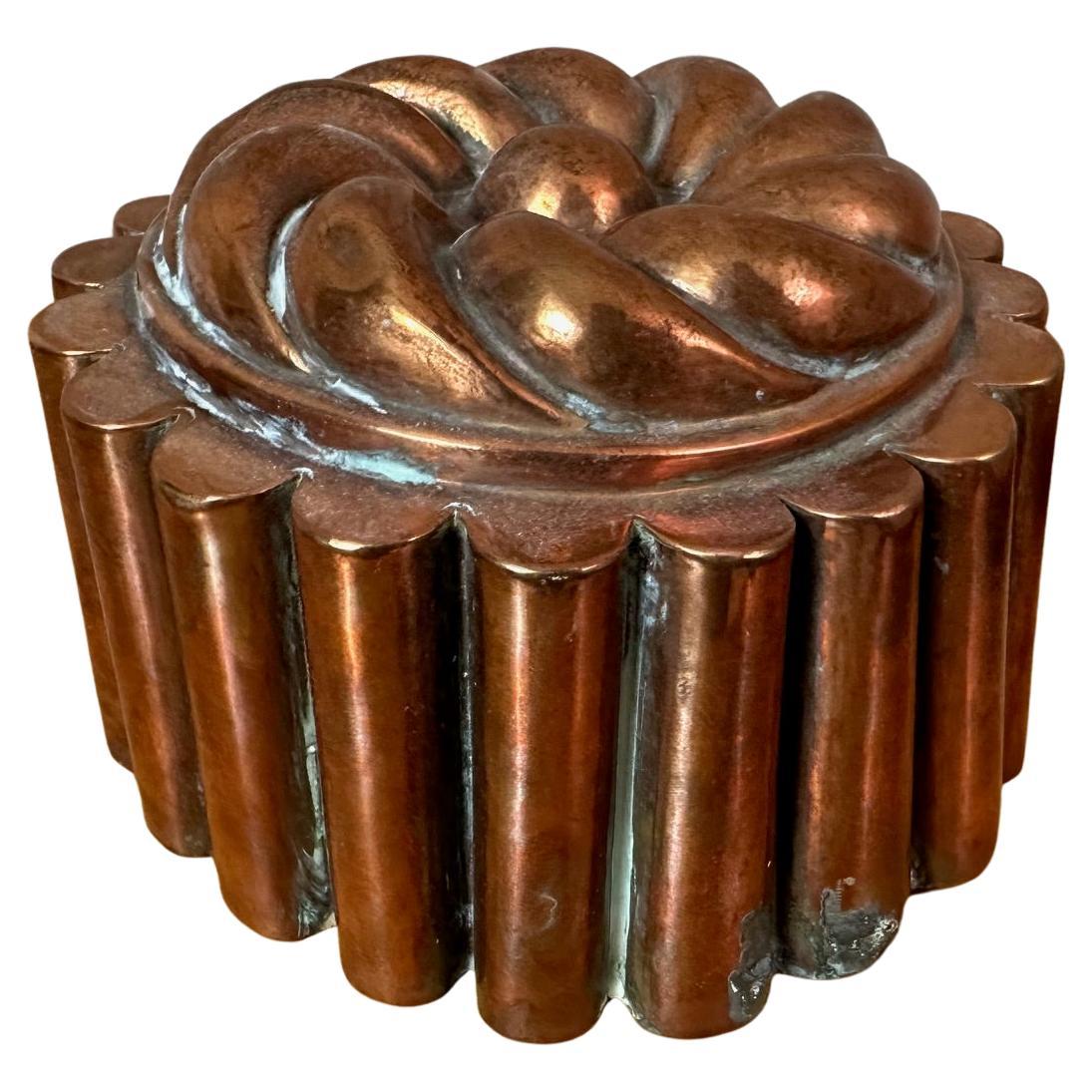 19th century French Copper Cake Mold, 1890s