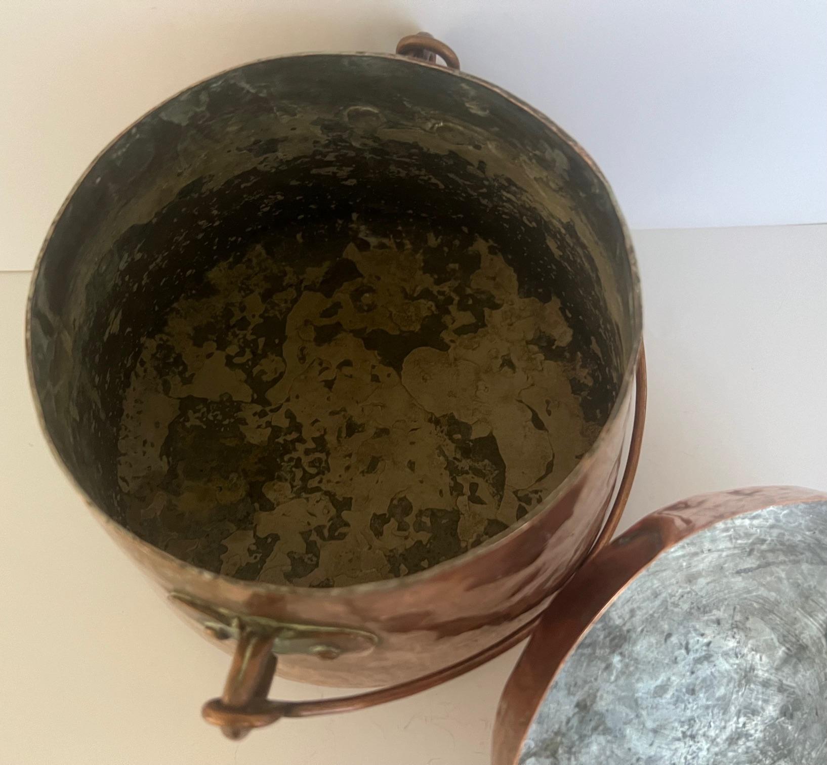 19th Century French Copper Cauldron Lid and Handle For Sale 13