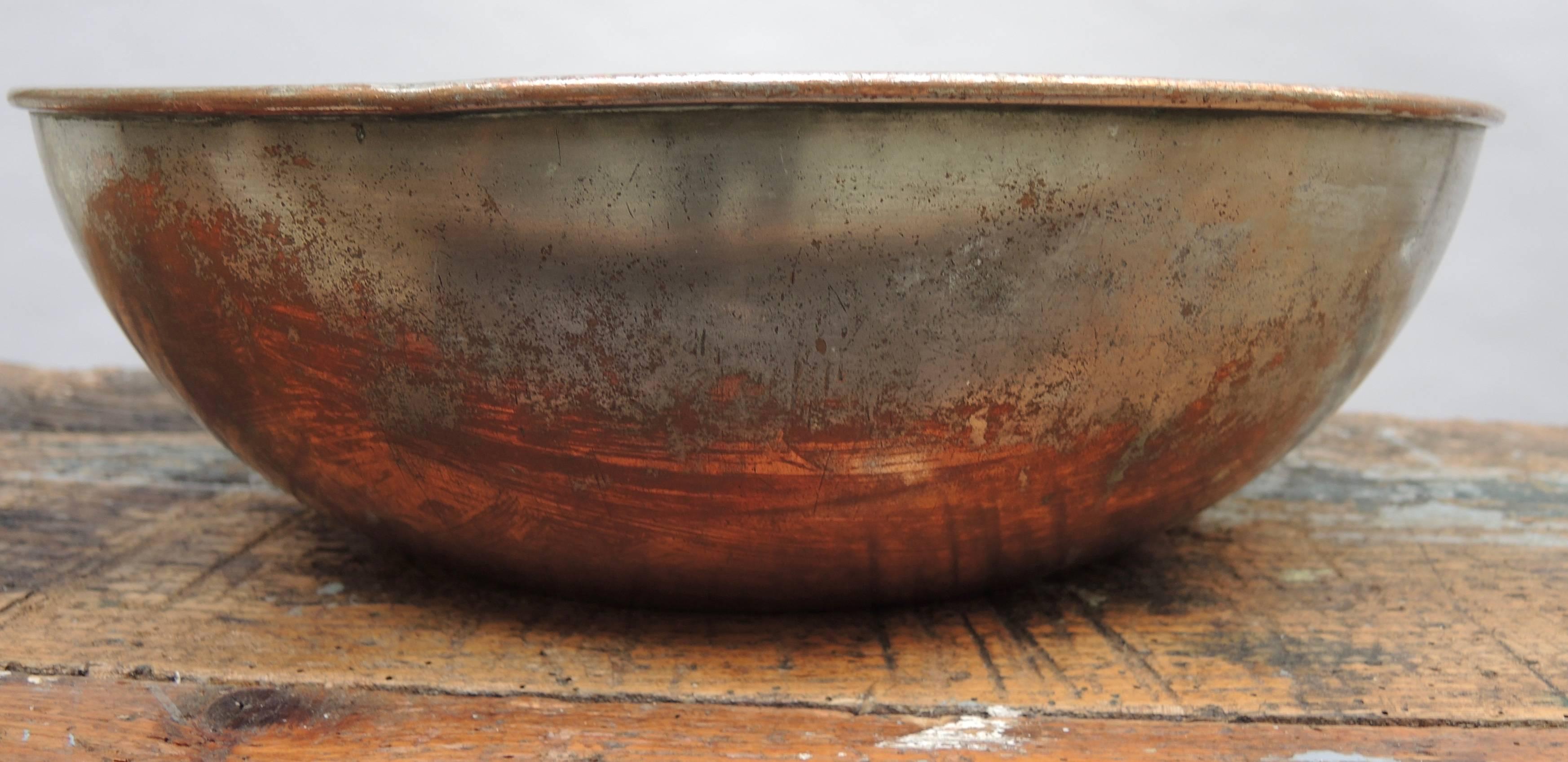 19th Century French Copper Chefs Bowl In Good Condition In Antwerp, BE