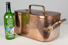 19th Century French Copper Daubiere or Braiser Pot