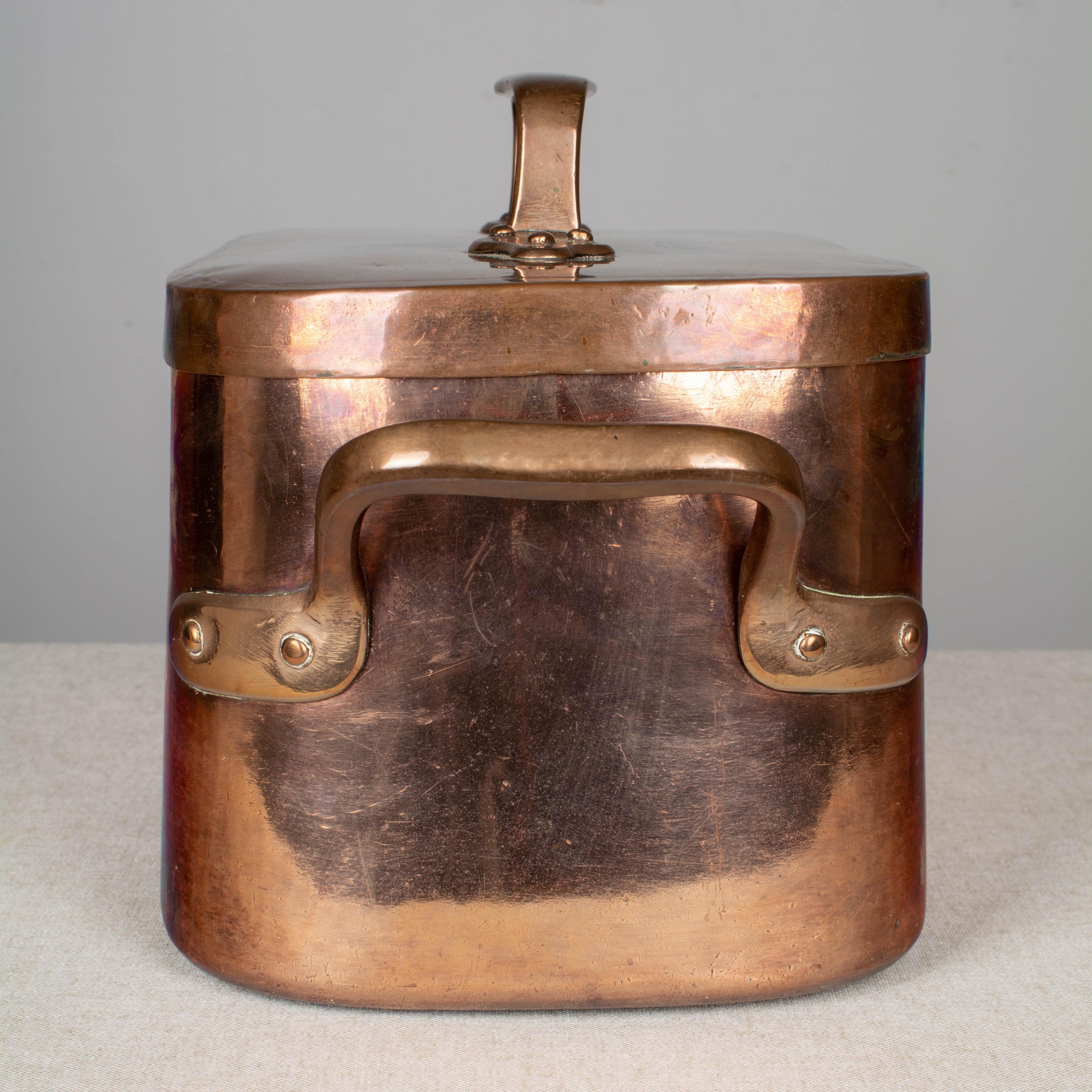 19th Century French Copper Daubiere or Braiser Pot 1