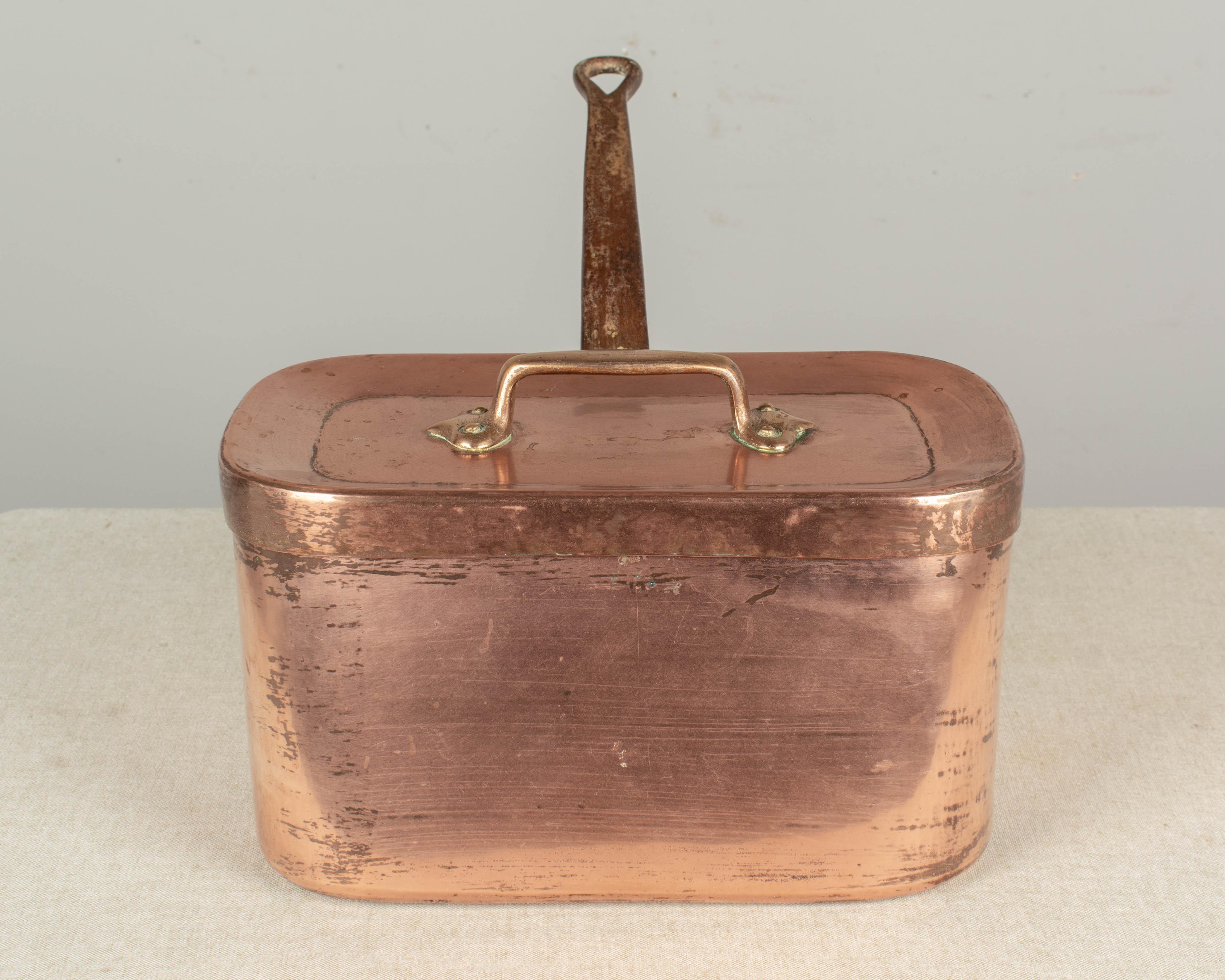 19th Century French Copper Daubiere or Braiser Pot 1