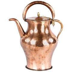 19th Century French Copper Ewer Pitcher