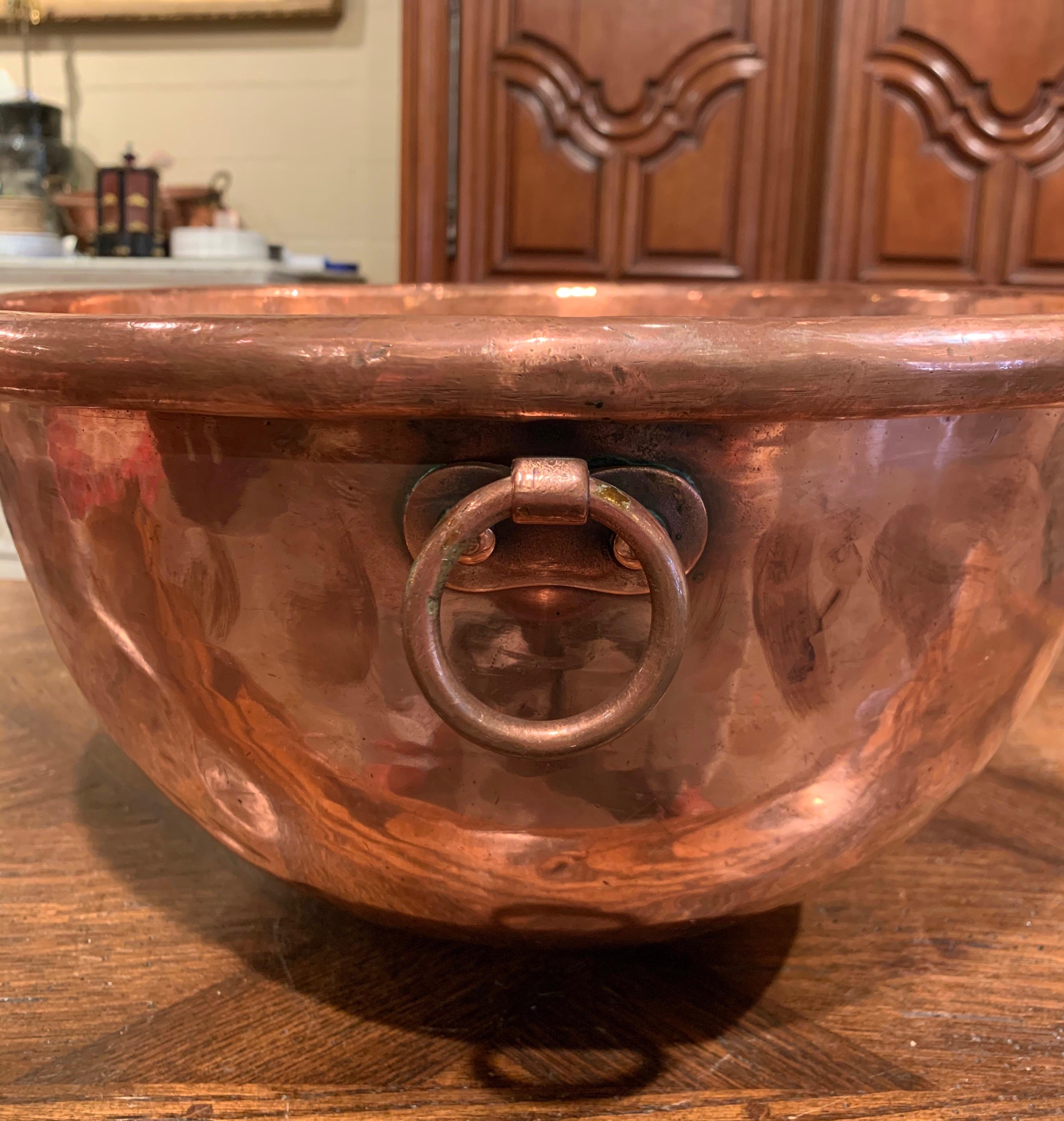 19th Century French Copper Jelly Bowl from Normandy For Sale 1