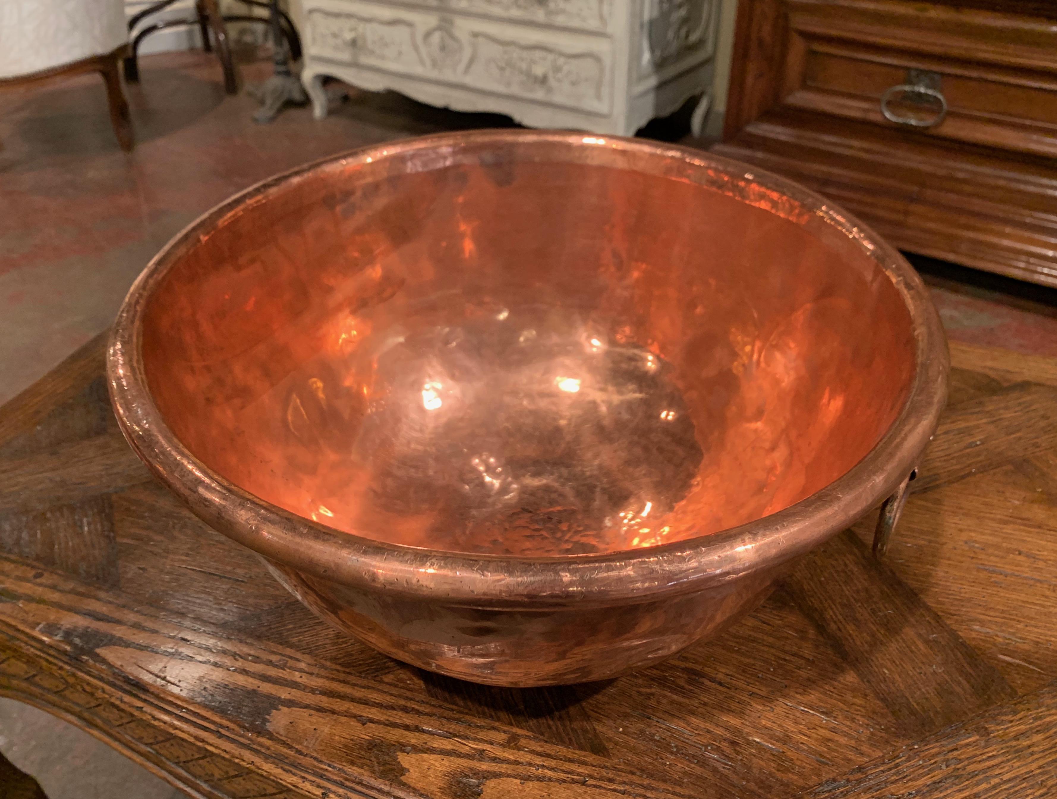 19th Century French Copper Jelly Bowl from Normandy For Sale 2