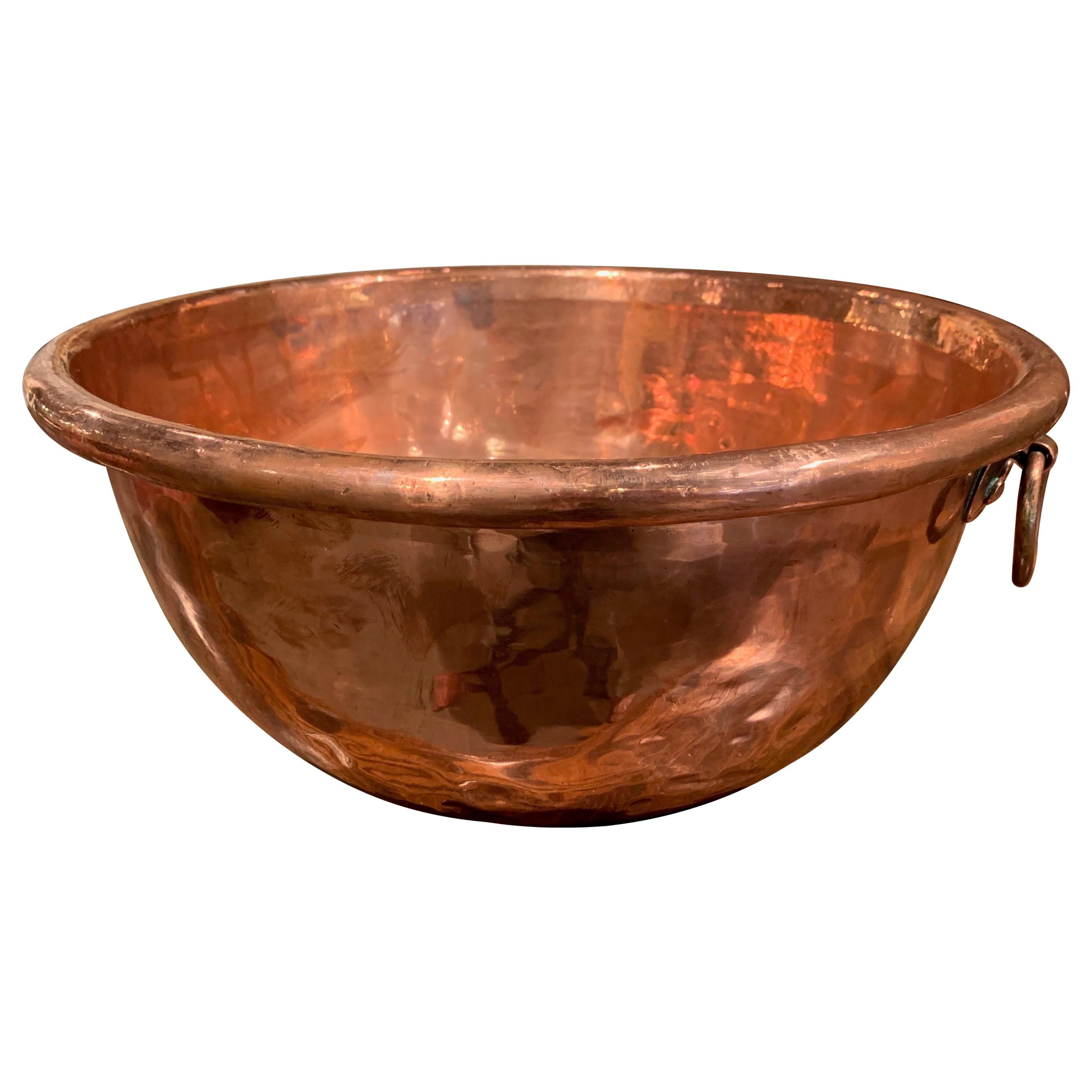 19th Century French Copper Jelly Bowl from Normandy