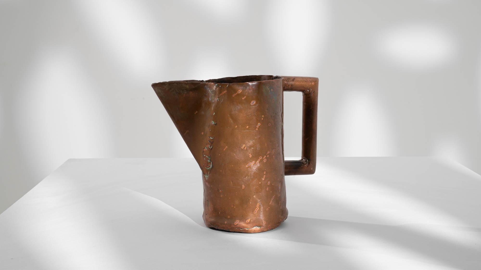 19th Century French Copper Jug In Good Condition In High Point, NC