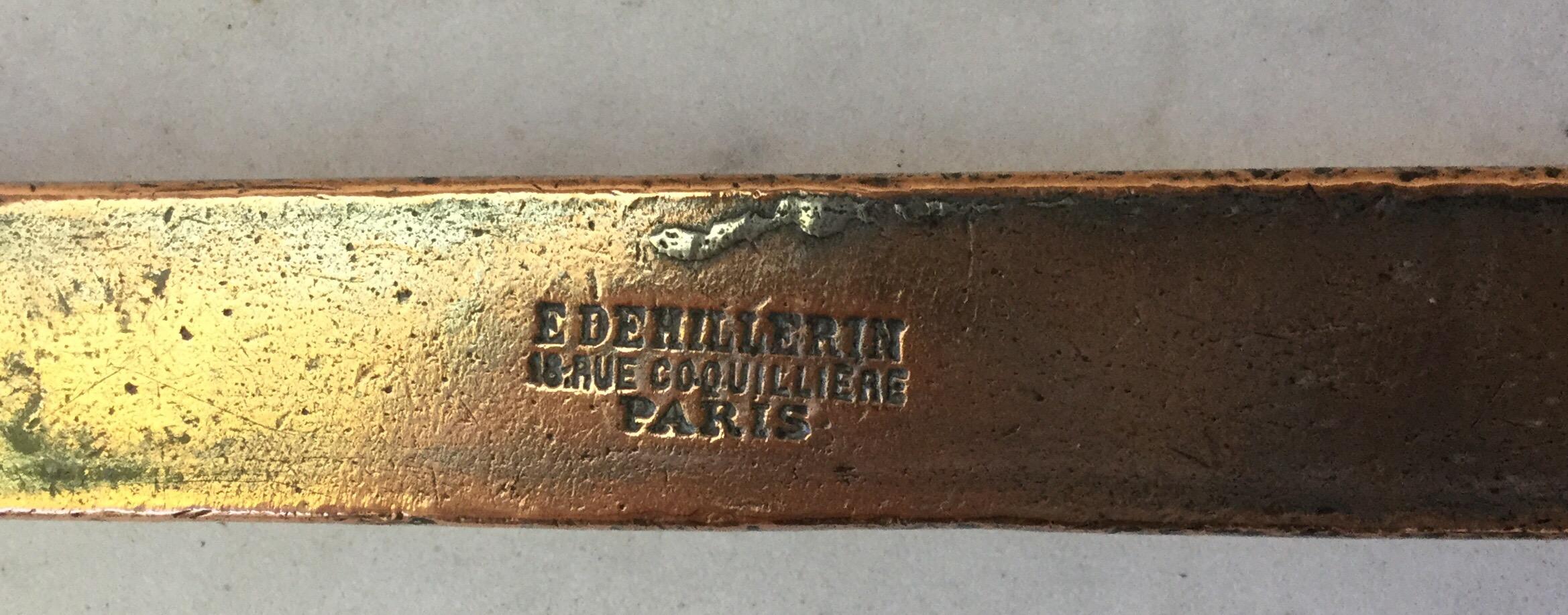 Rustic 19th Century French Copper Ladle Dehillerin Paris For Sale
