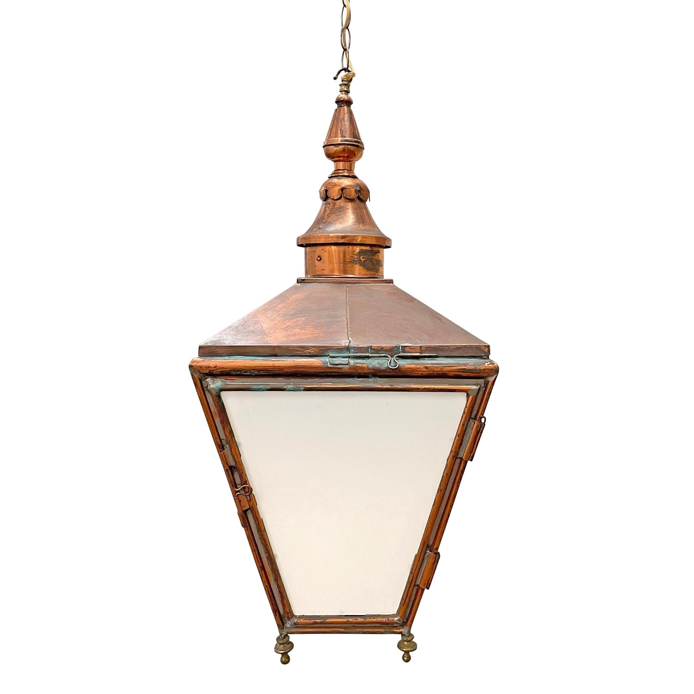 19th Century French Copper Lantern In Good Condition In Chicago, IL