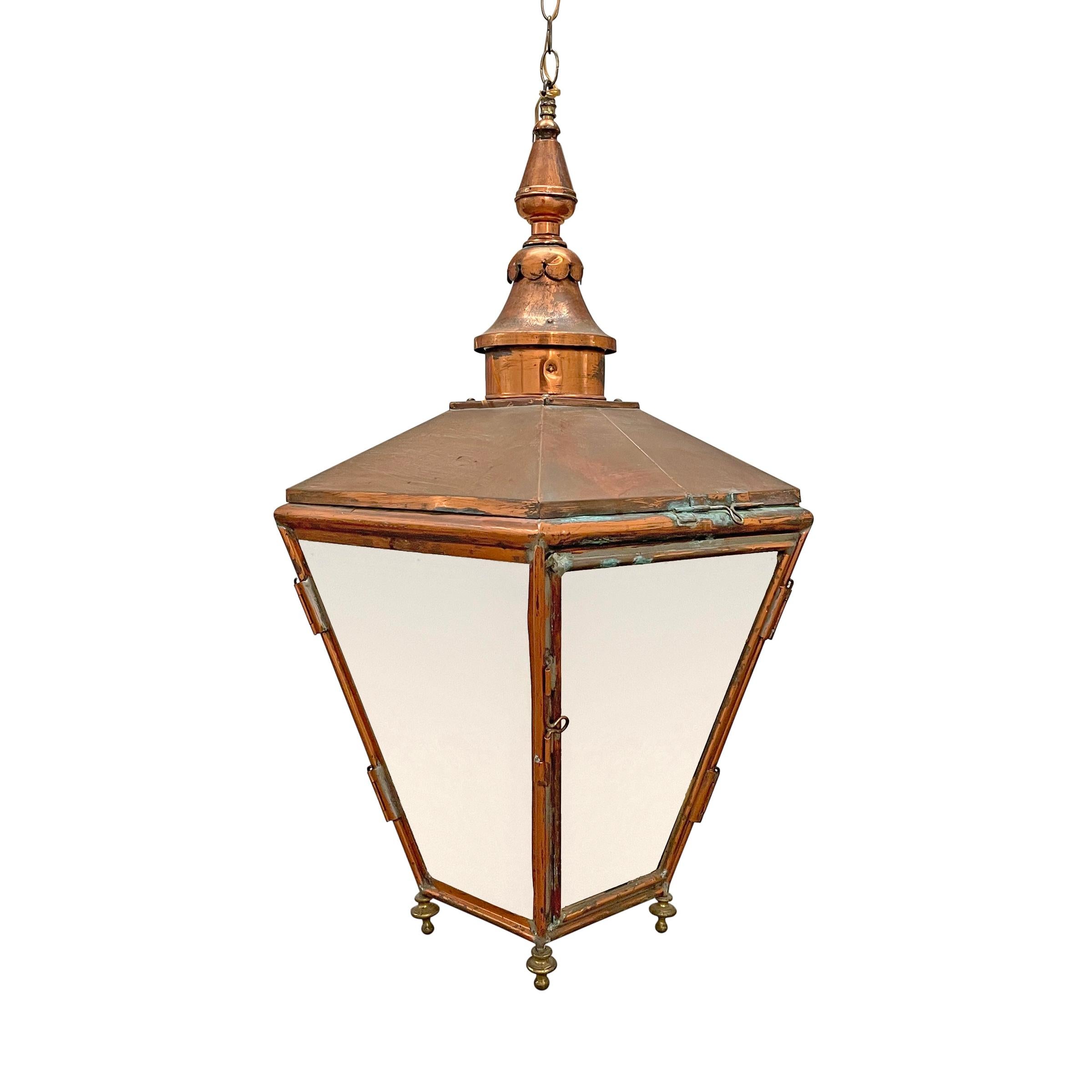 19th Century French Copper Lantern 1