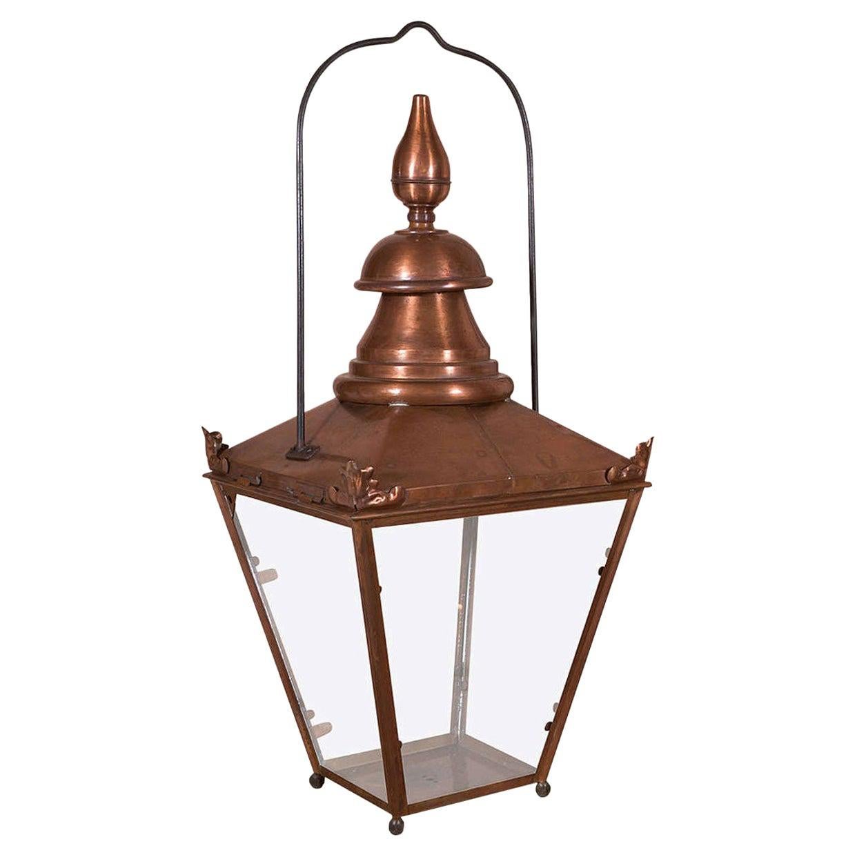 Farol francés de cobre del siglo XIX