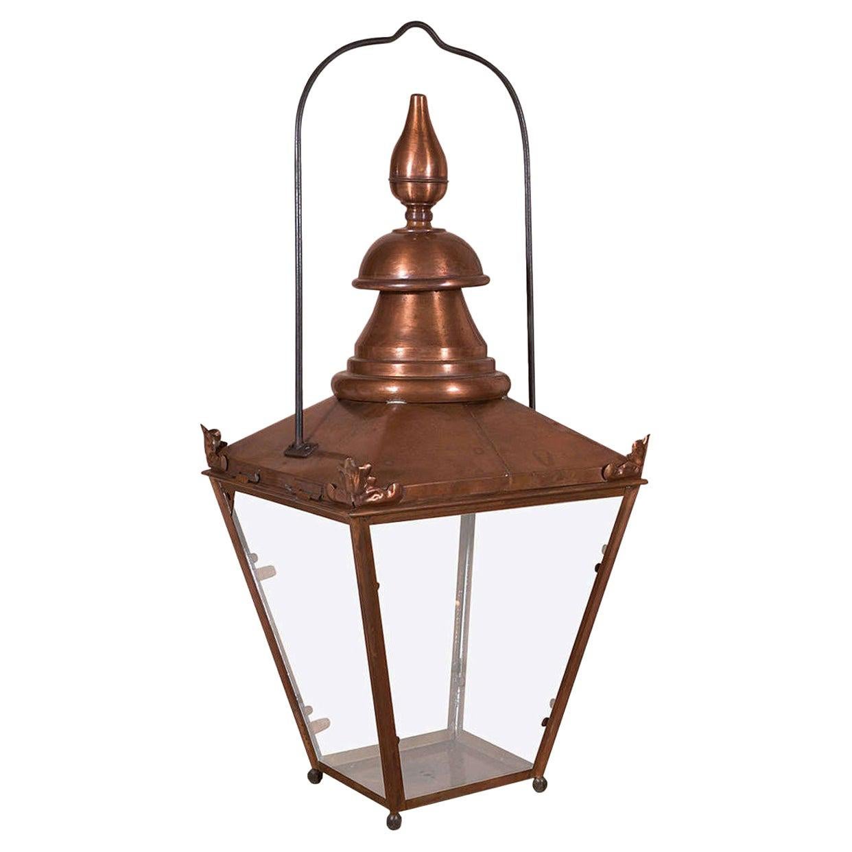 19th Century French Copper Lantern For Sale