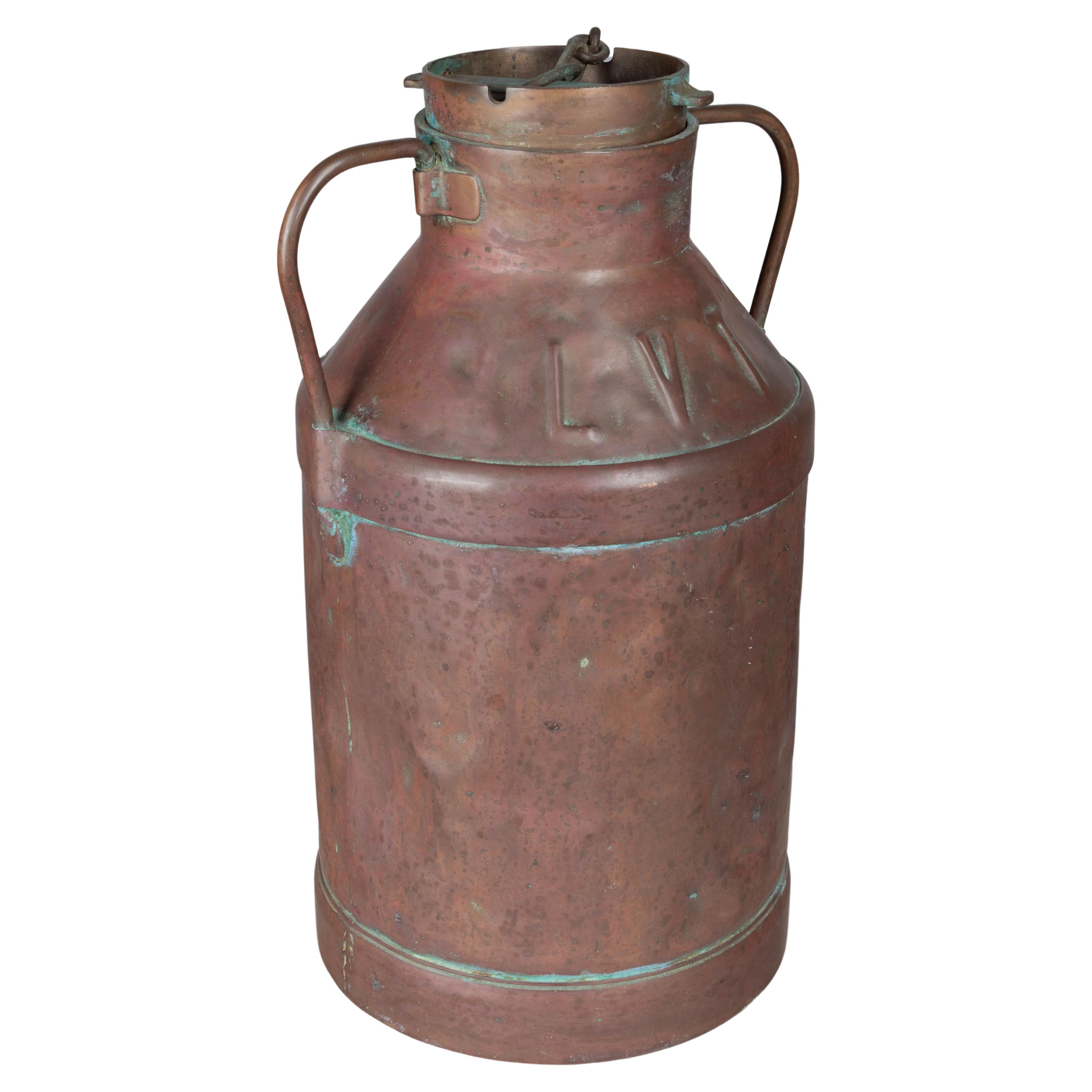 Canne à lait française du 19ème siècle