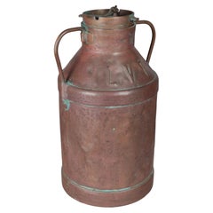Antique 19th Century French Copper Milk Can