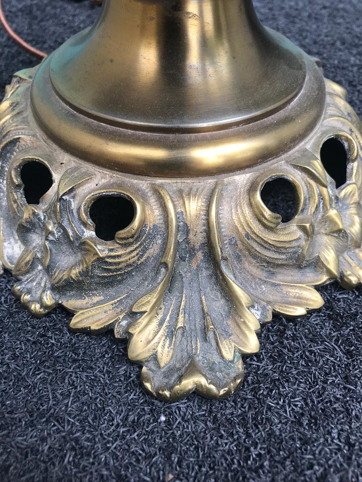 19th Century French Copper Oil Lamp with Brass Detail and Boussard Patent Label For Sale 10