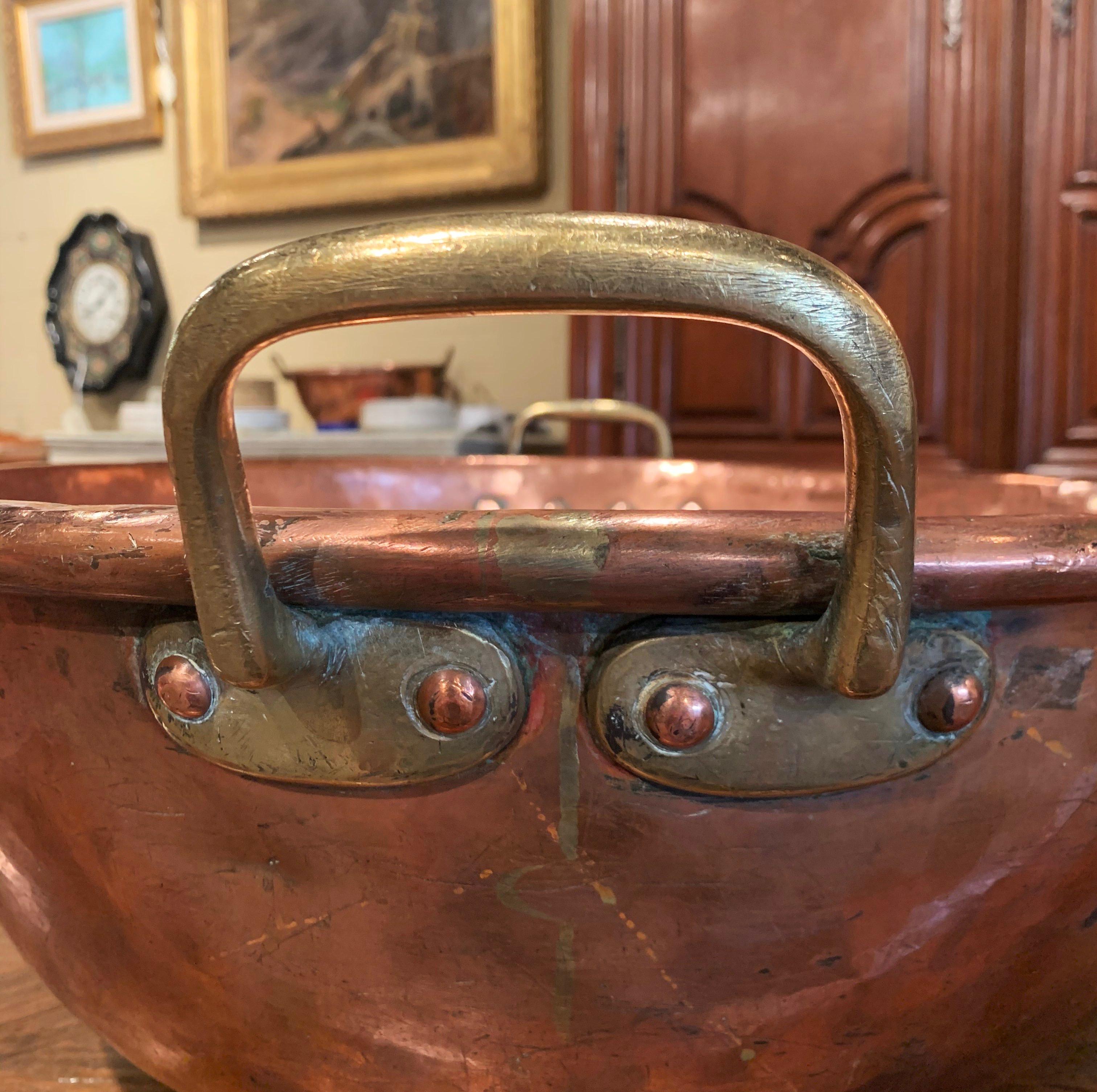 19th Century French Copper over Brass Jelly Bowl from Normandy 1