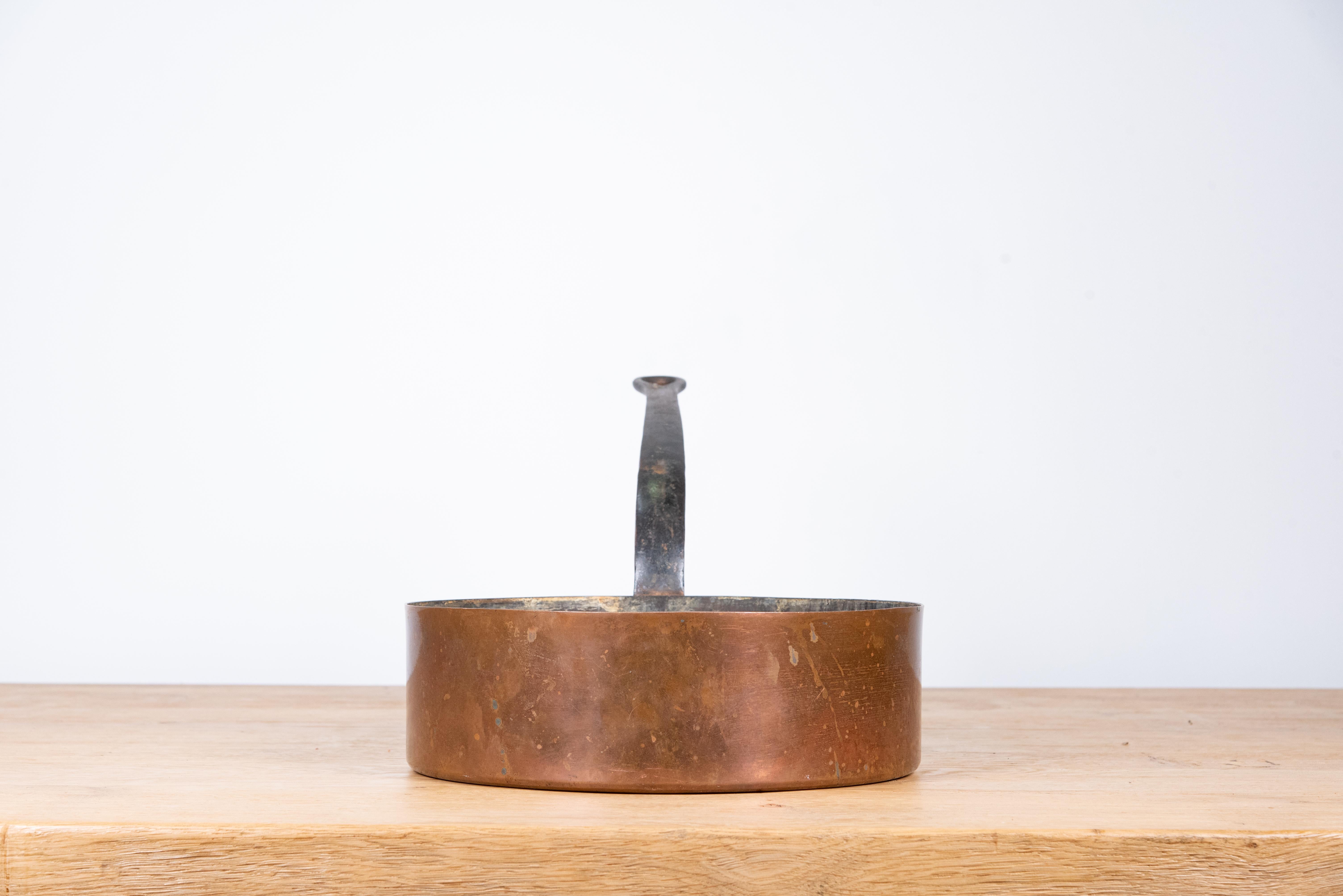 French Provincial 19th Century French Copper Pan From Serrant
