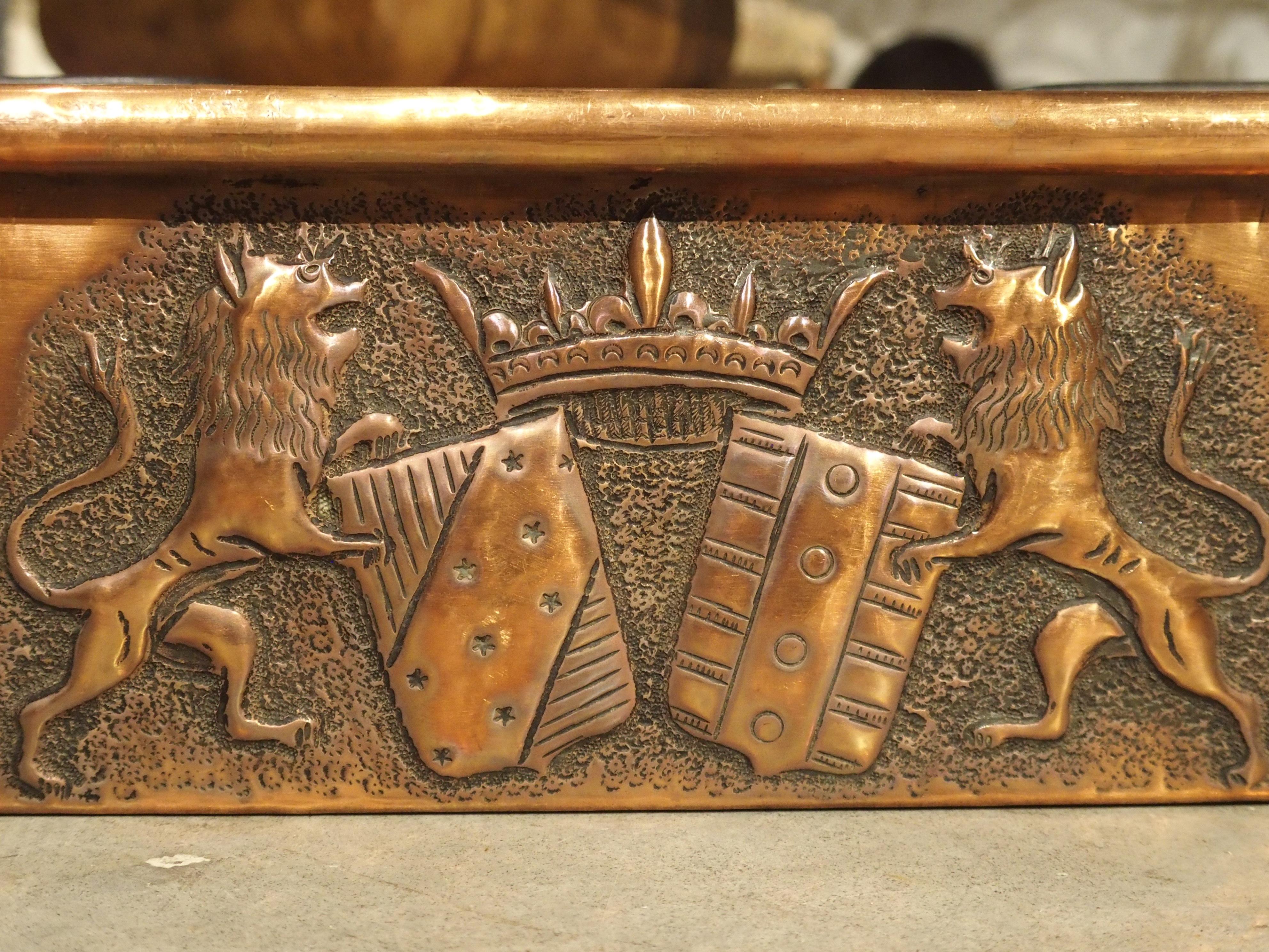 19th Century French Copper Poissonniere with Coat of Arms and Fleur De Lys 6