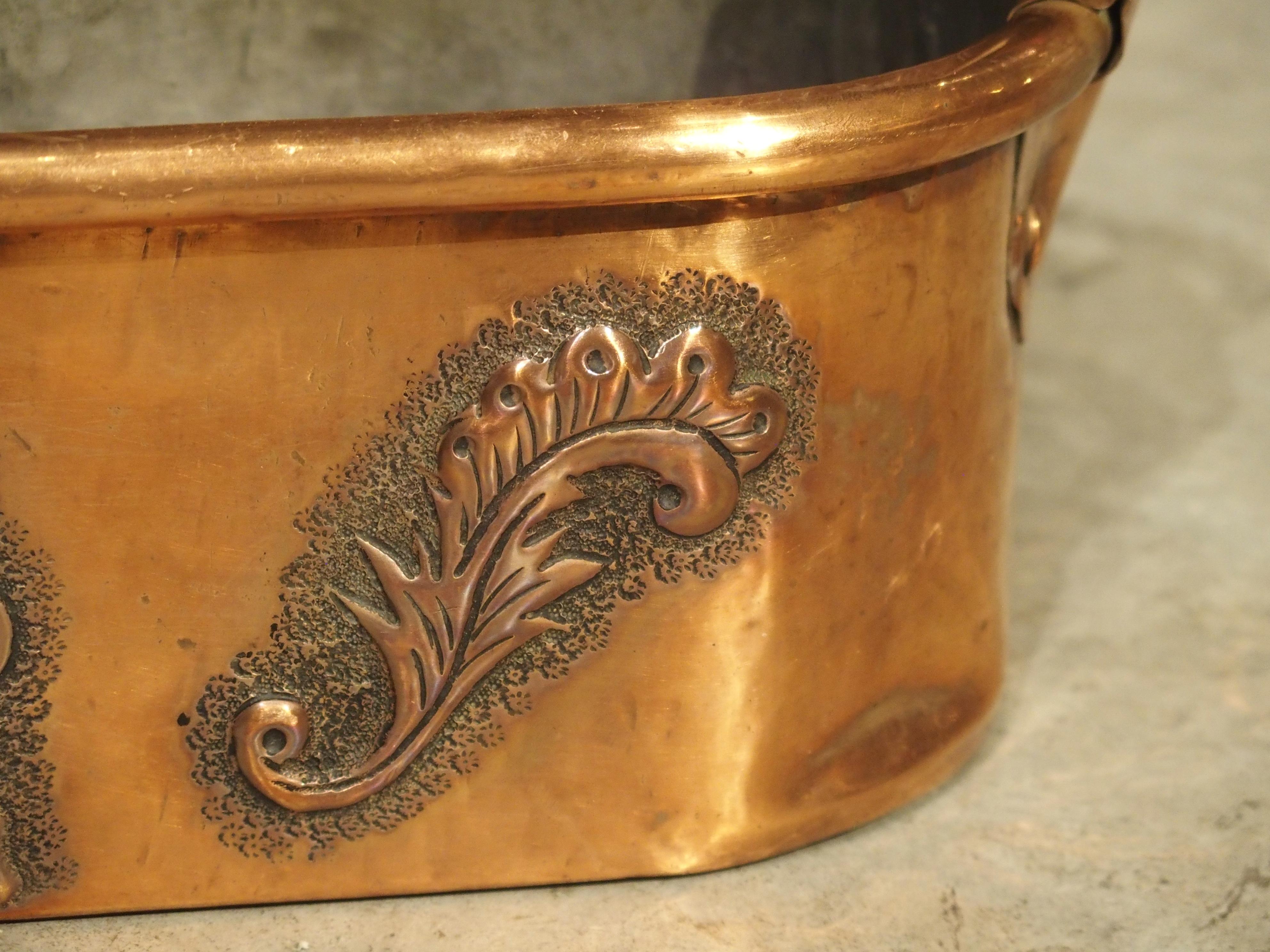 19th Century French Copper Poissonniere with Coat of Arms and Fleur De Lys 4