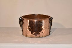 19th Century French Copper Pot with Iron Strapping