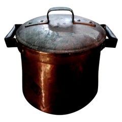 19th Century French Copper Pot with Lid