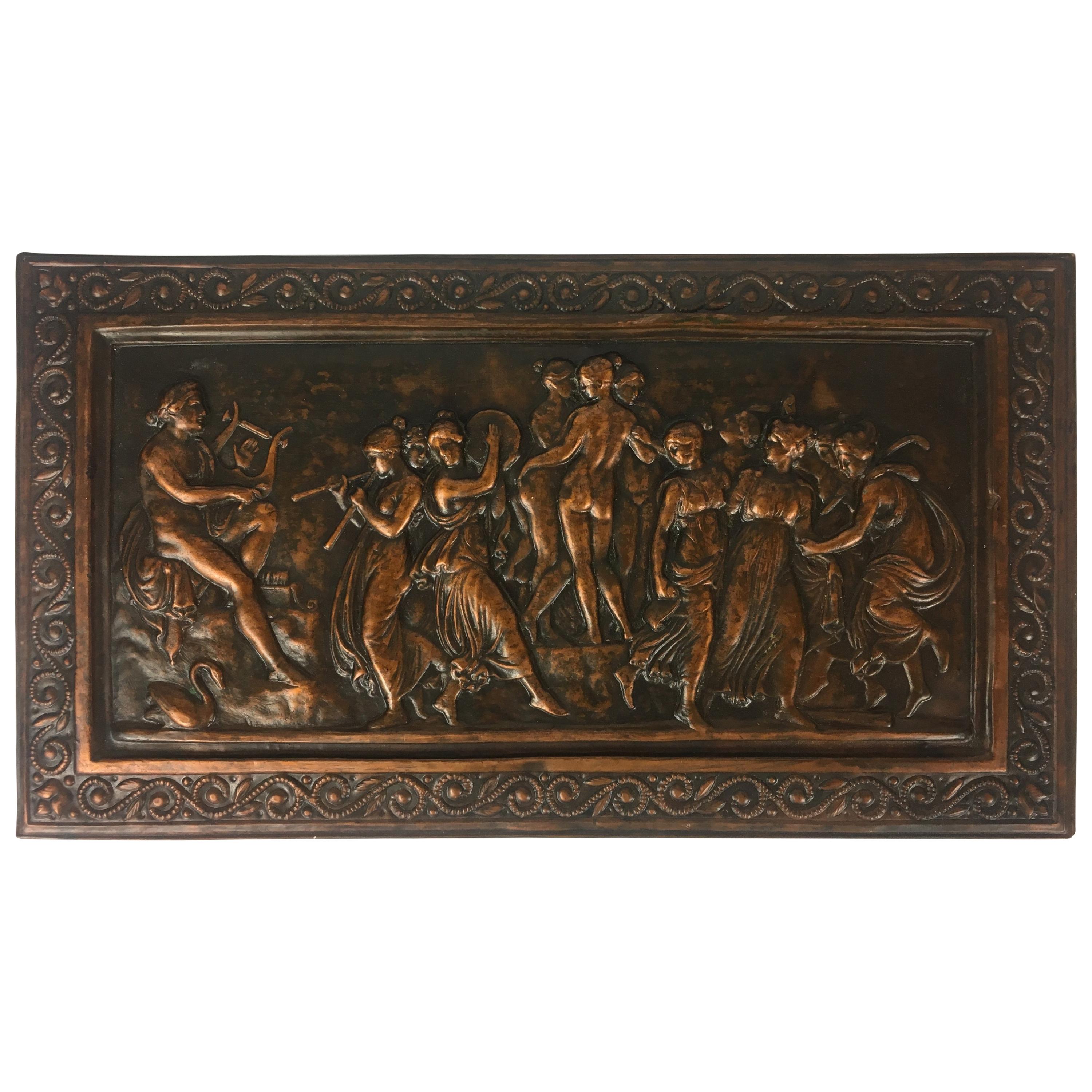 19th Century French Copper Relief Plaque, circa 1850