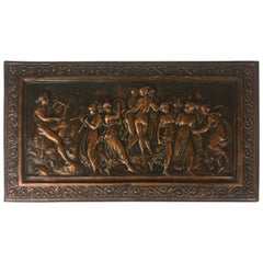 Placa francesa en relieve de cobre del siglo XIX, hacia 1850