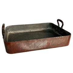 19th Century French Copper Roasting Pan