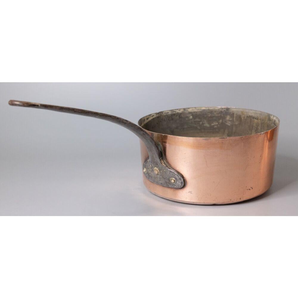 19th Century, French, Copper Saucepan Pot In Good Condition For Sale In Pearland, TX