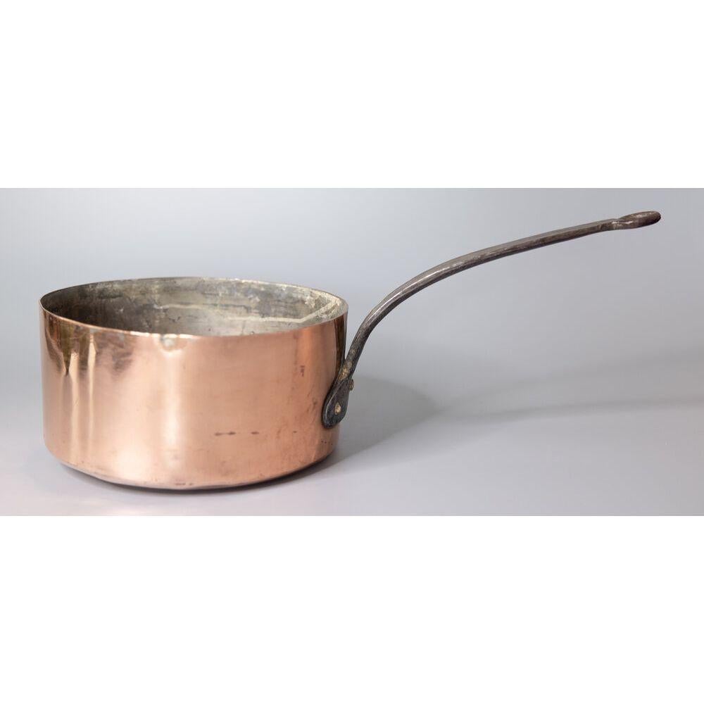 19th Century, French, Copper Saucepan Pot For Sale 1