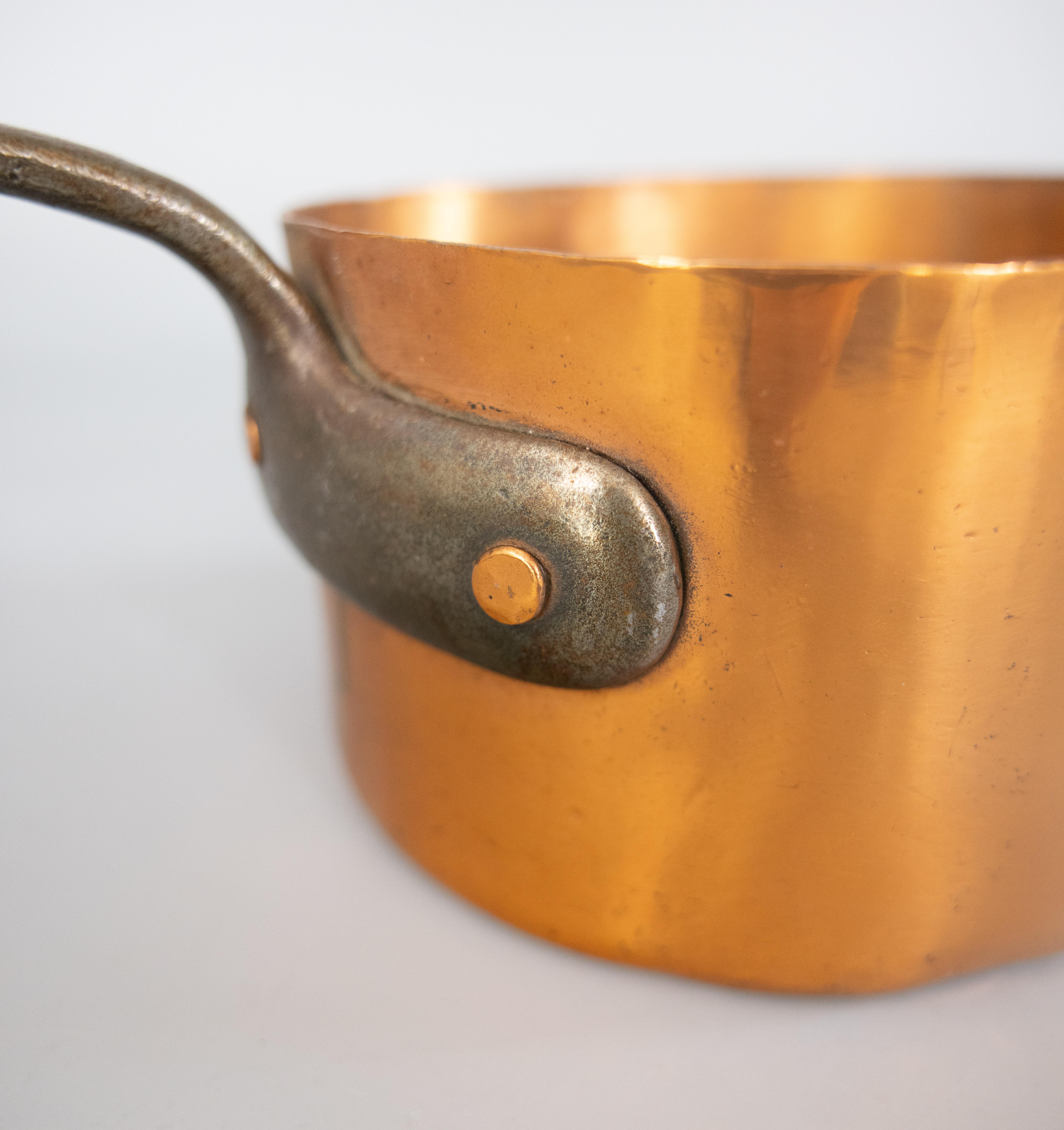 19th Century French Copper Saucepan Pot 3