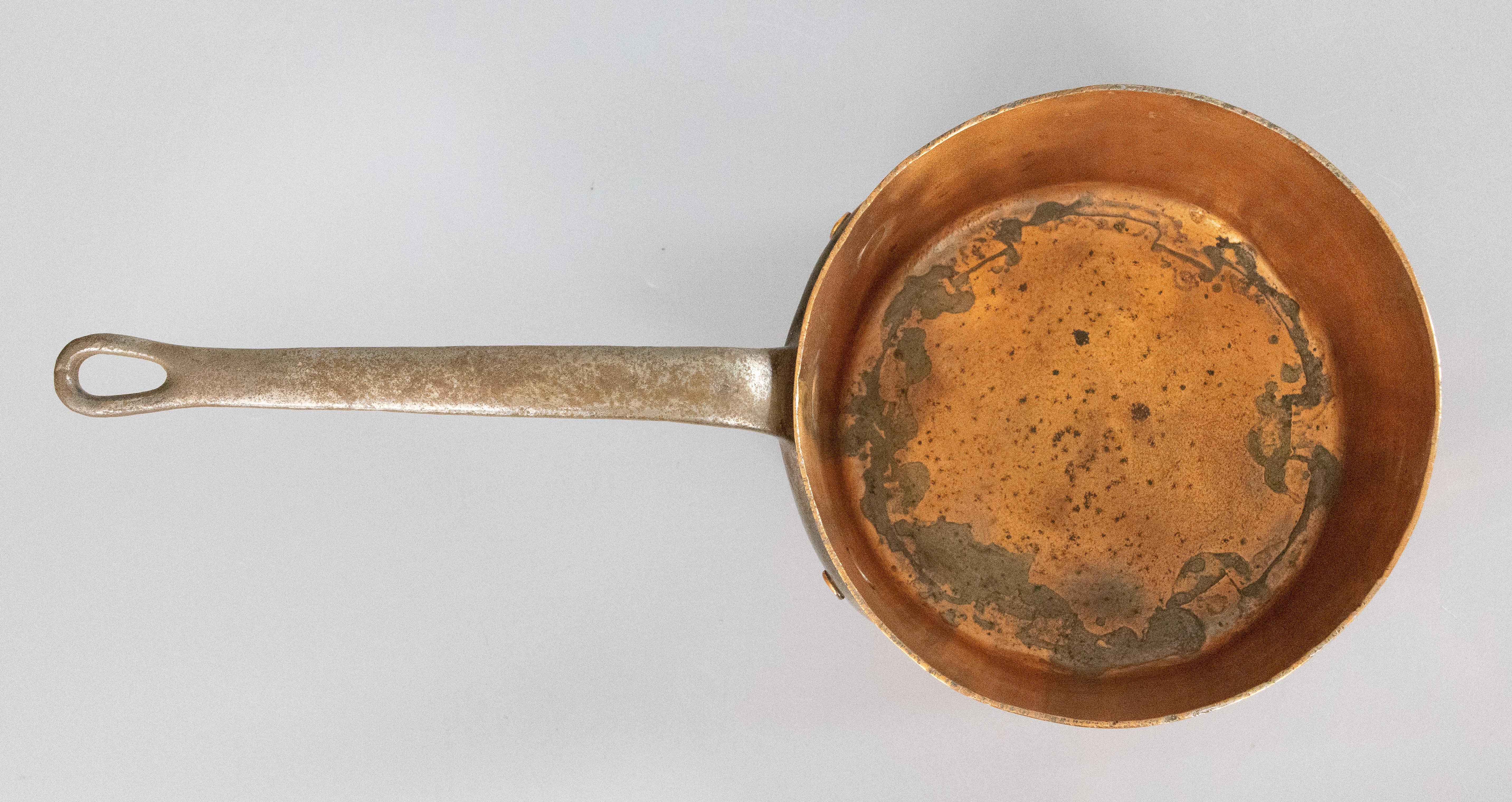 19th Century French Copper Saucepan Pot 4