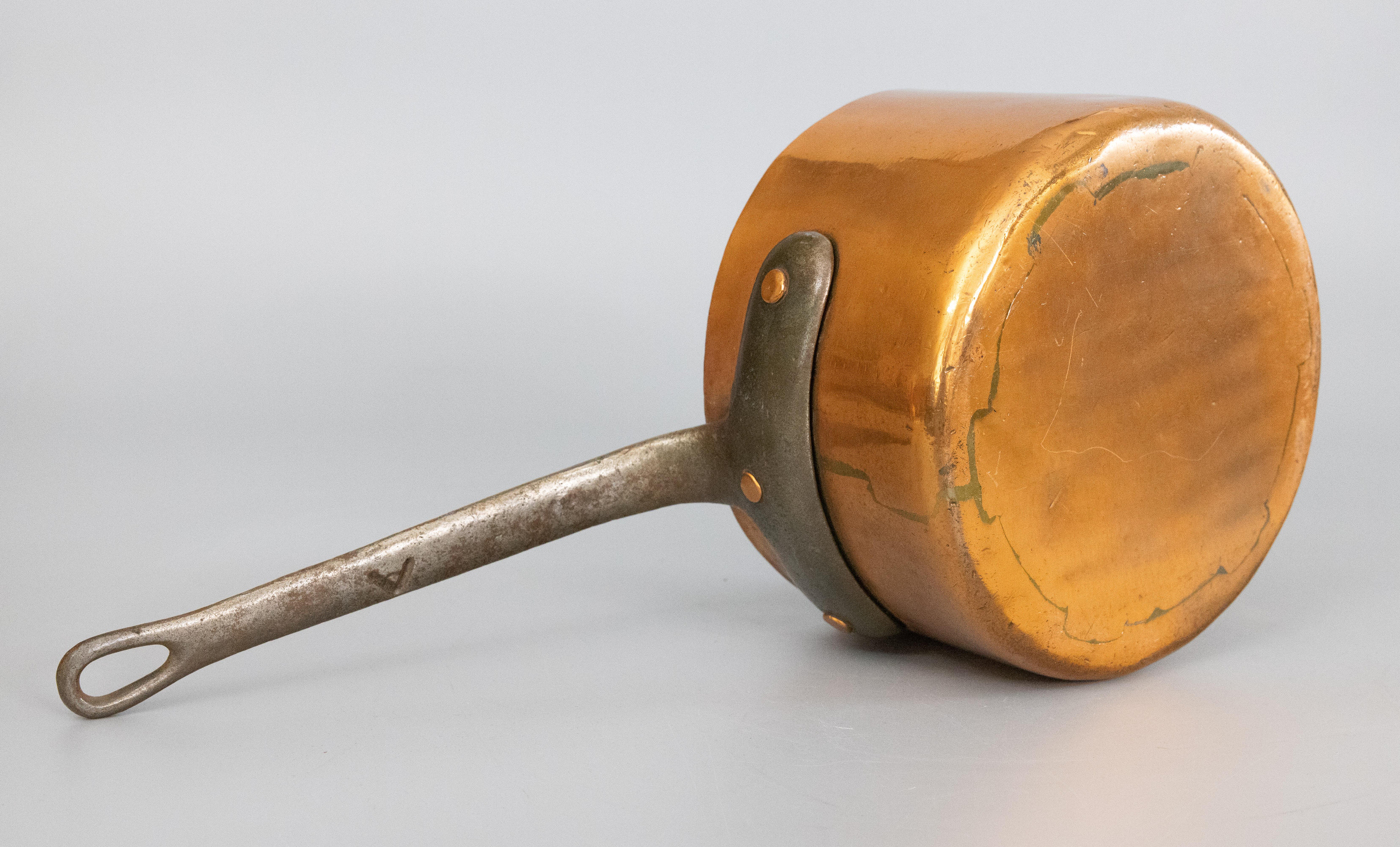 19th Century French Copper Saucepan Pot 5